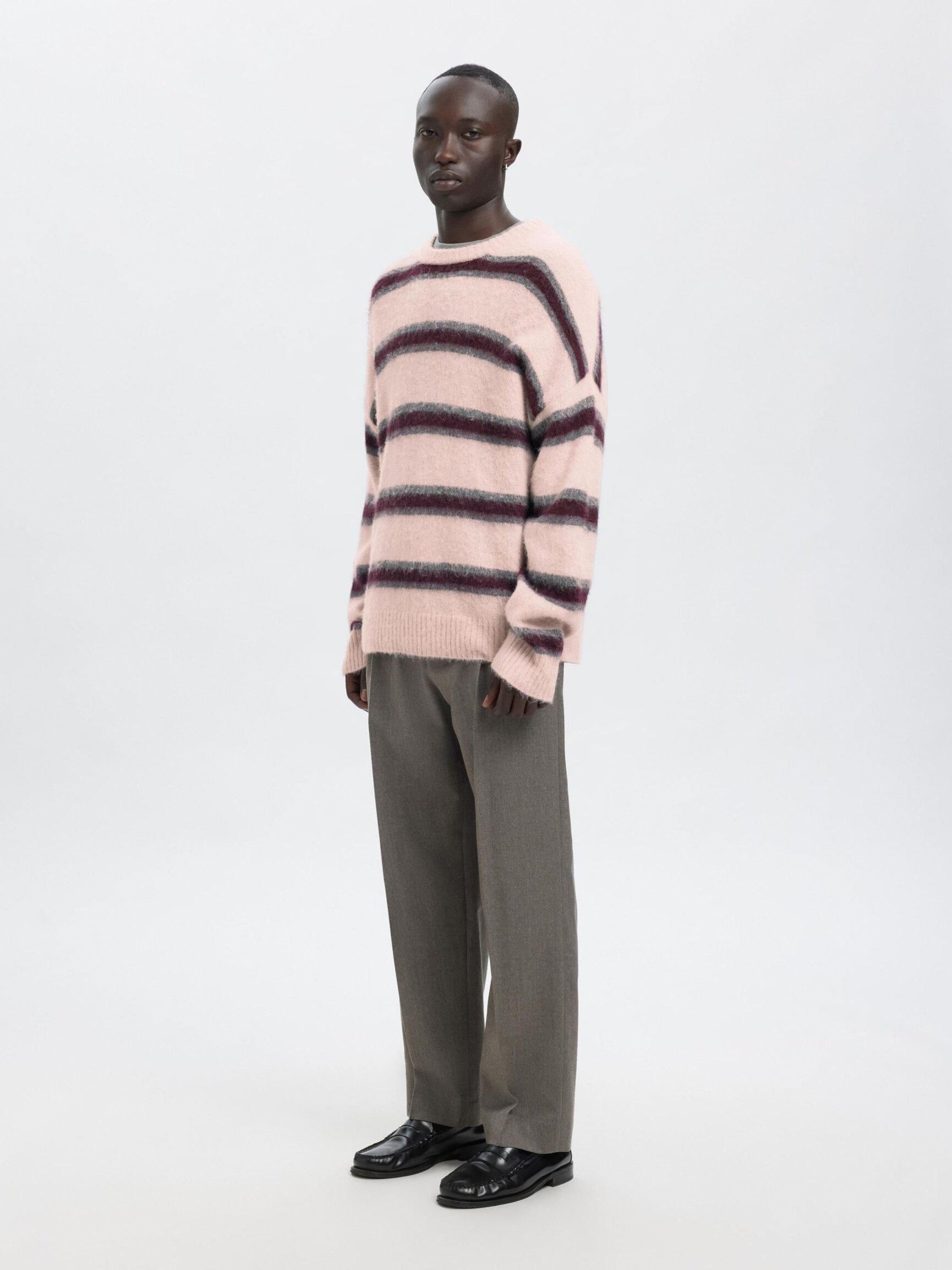 STRIPED KNITTED PULLOVER