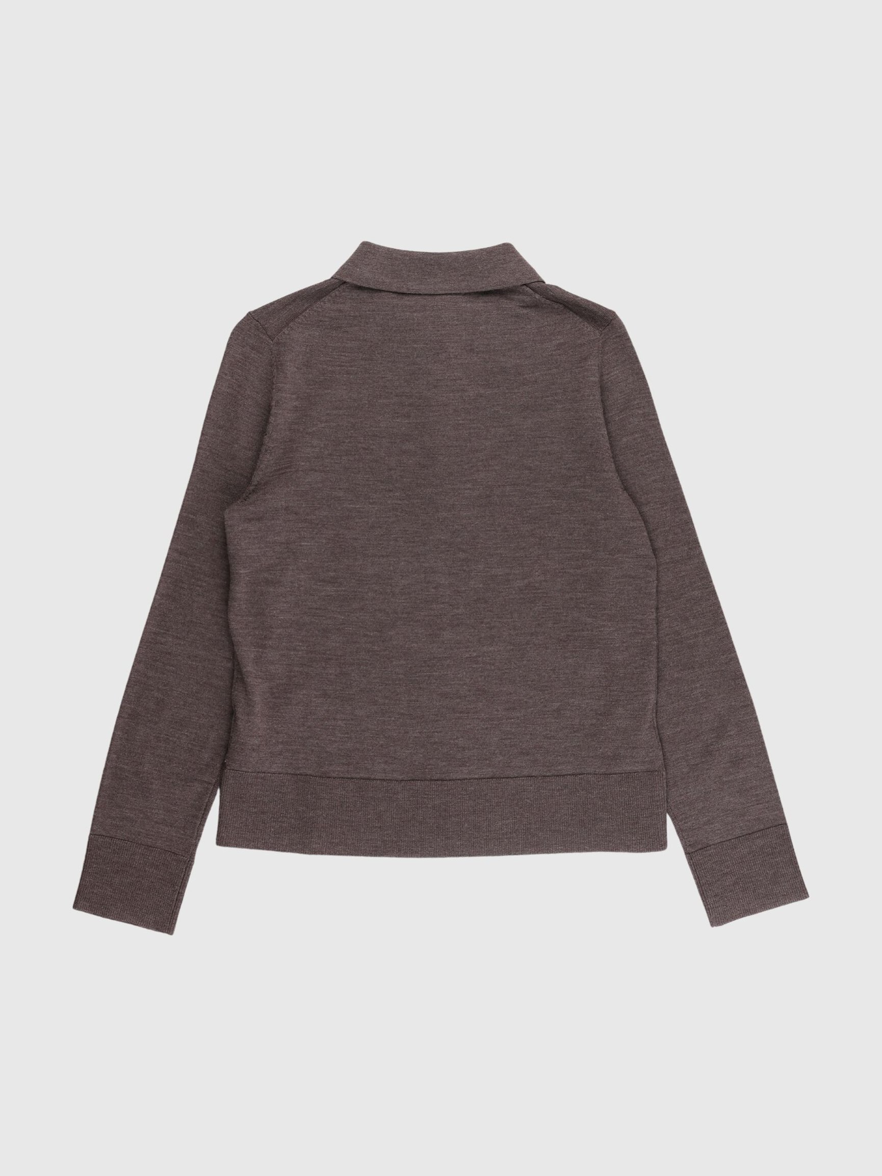 100% MERINO WOOL LONG-SLEEVED POLO