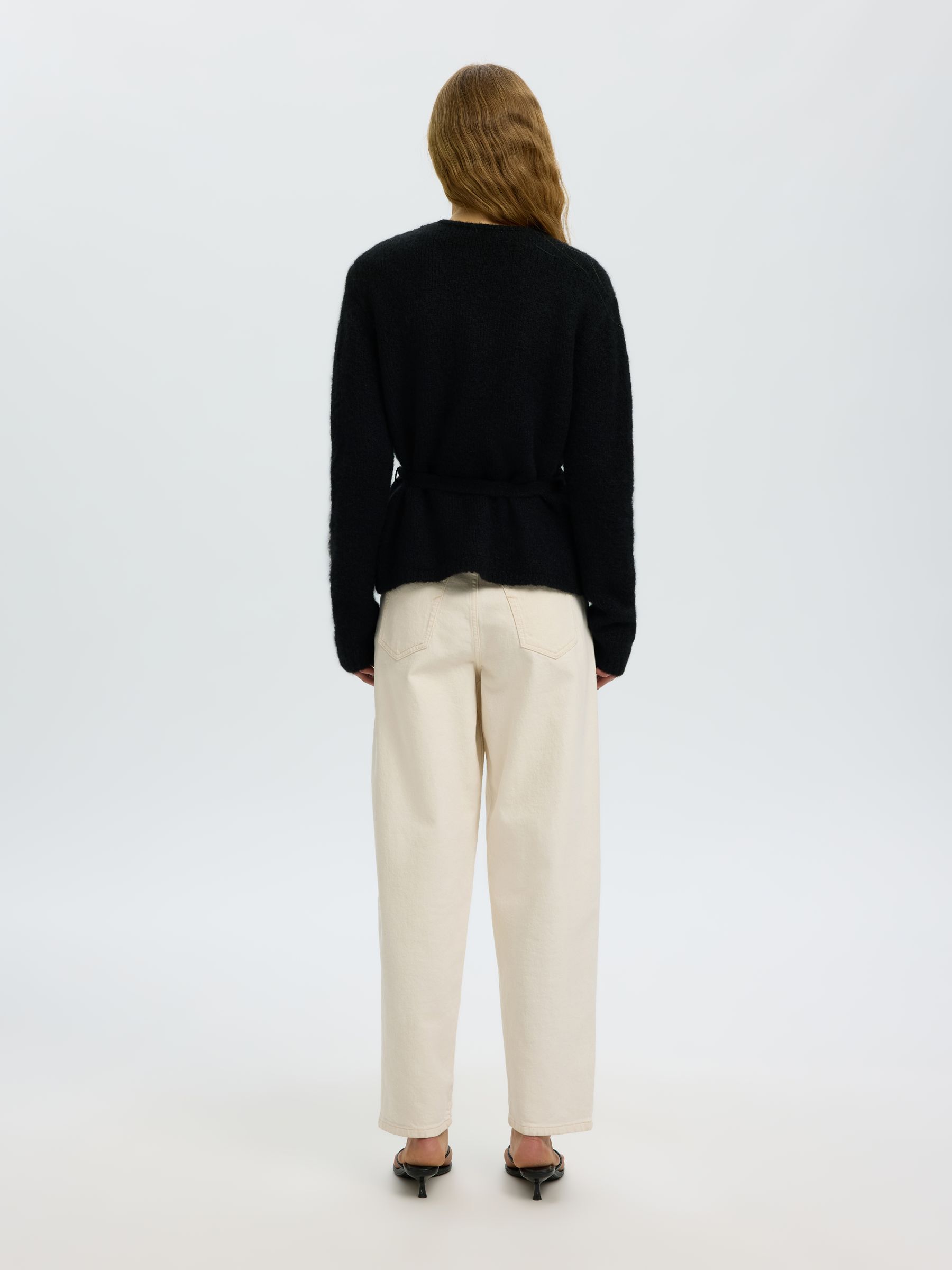 WOOL BLEND KNITTED CARDIGAN
