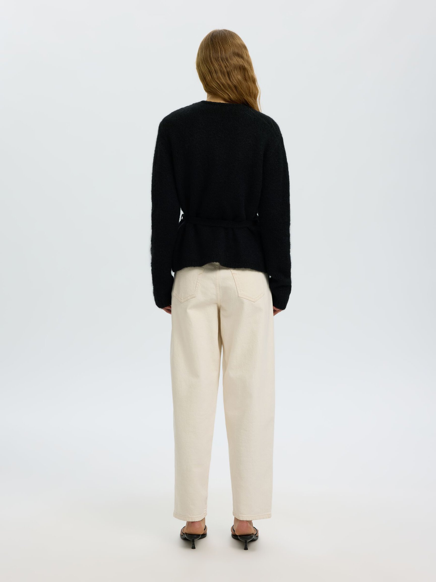 WOOL BLEND KNITTED CARDIGAN