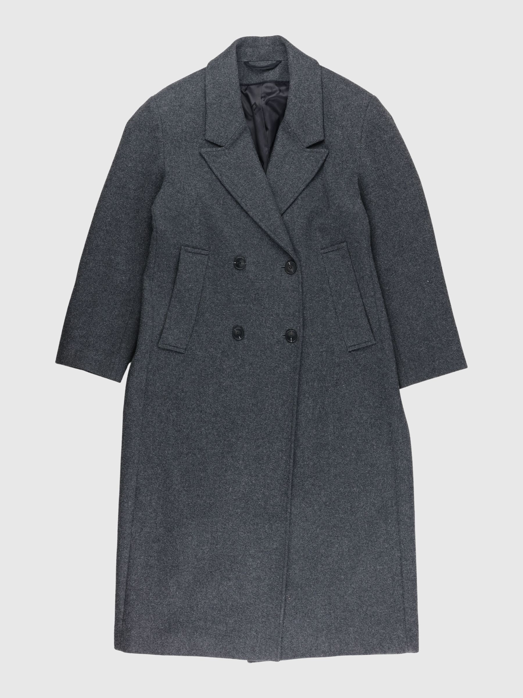 DOUBLE BREASTED WOOL BLEND COAT