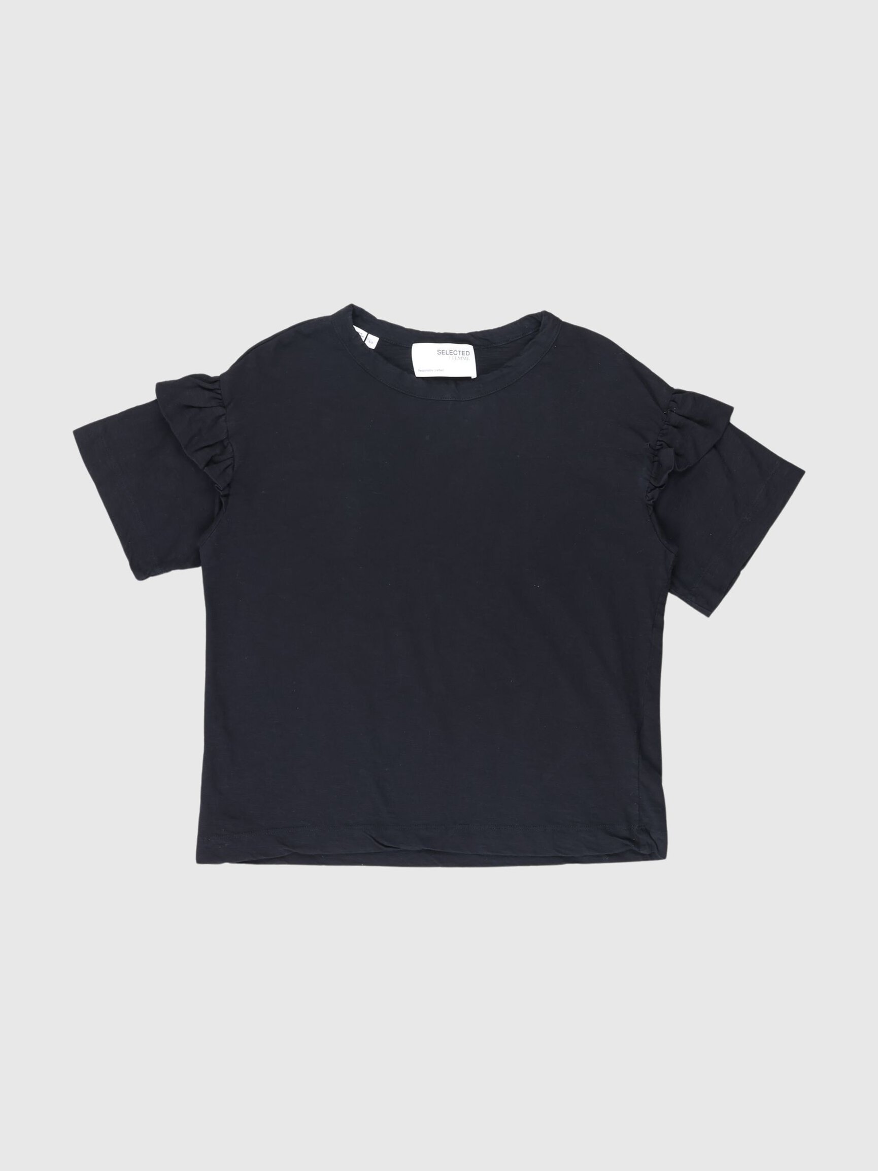 COTTON RUFFLE T-SHIRT