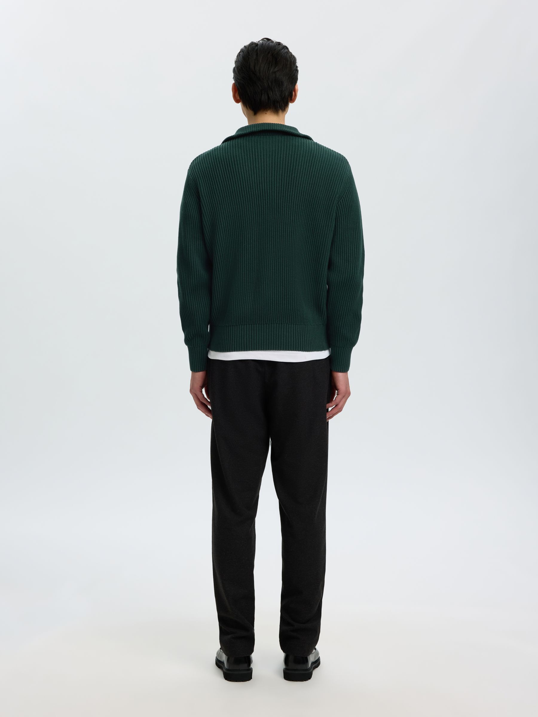 100% COTTON HALF-ZIP JUMPER