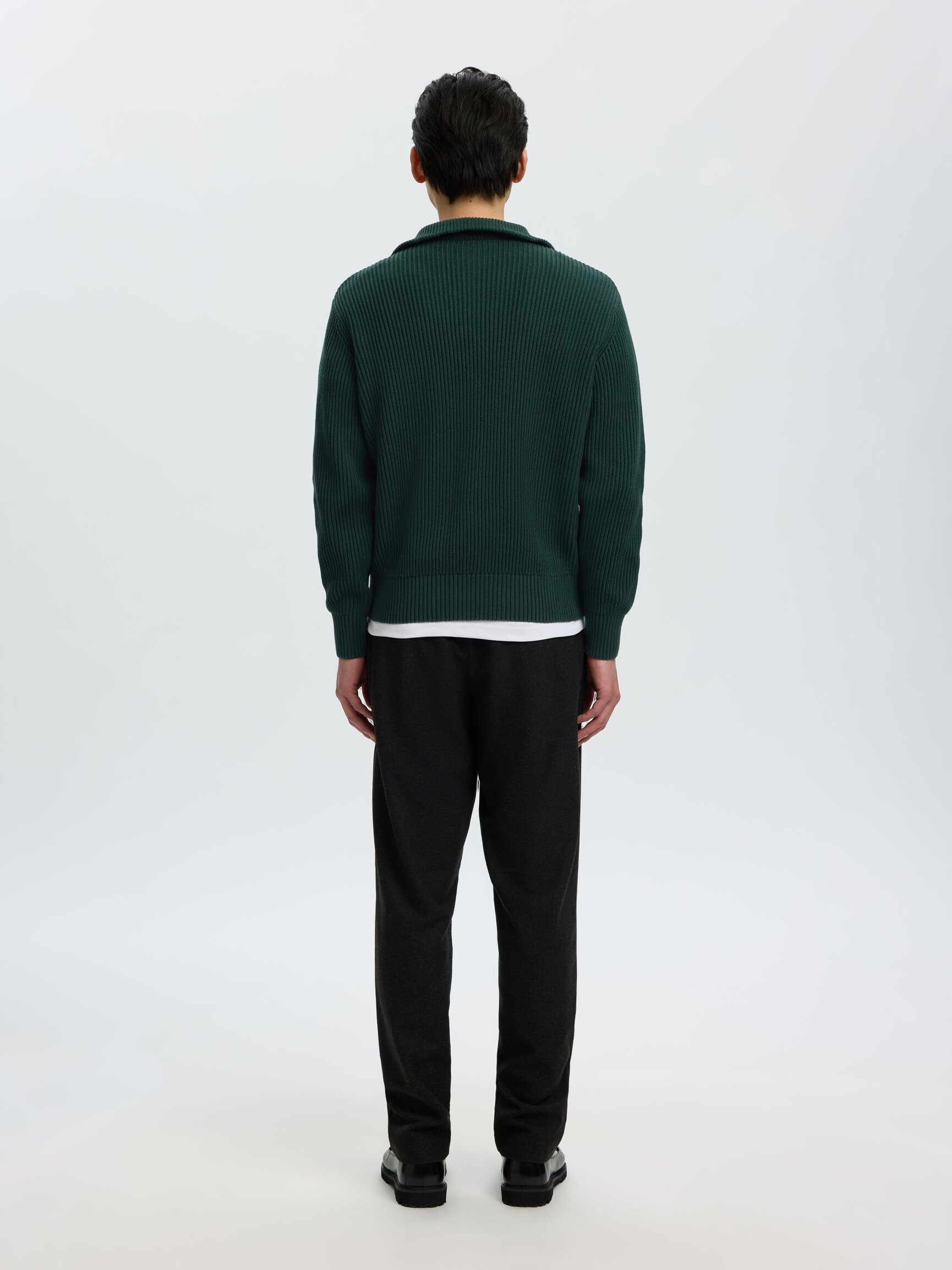 100% COTTON HALF-ZIP JUMPER
