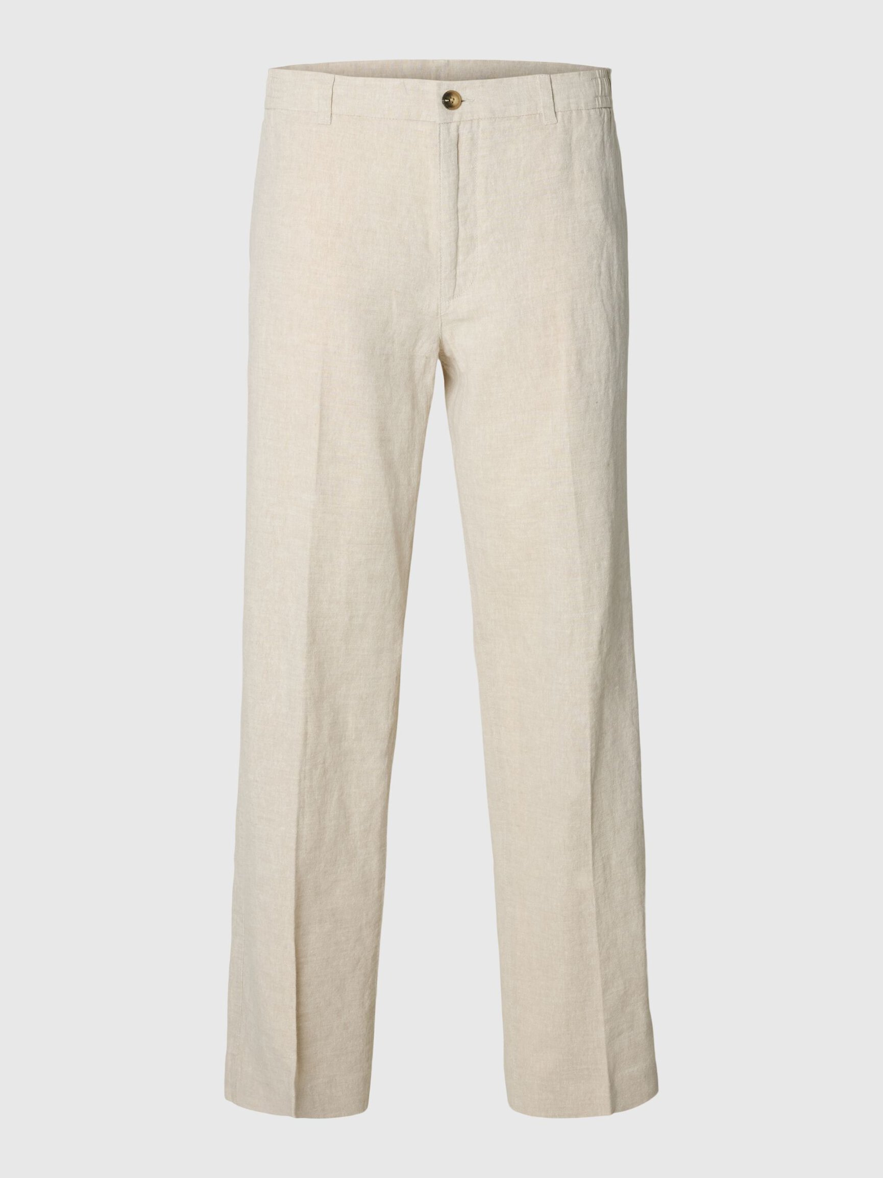 196 STRAIGHT FIT LINEN-BLEND TROUSERS