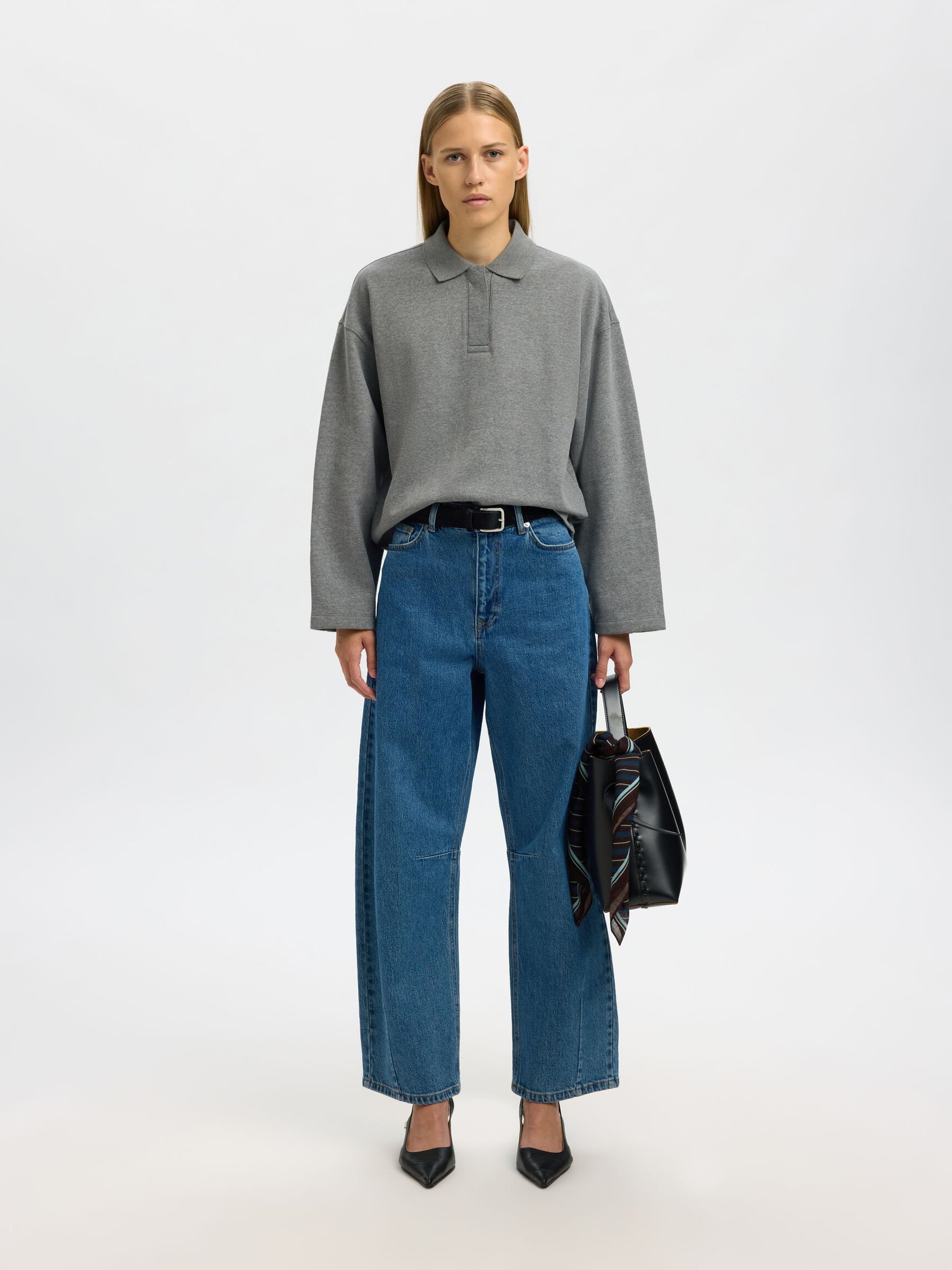 POLO COLLAR SWEATSHIRT