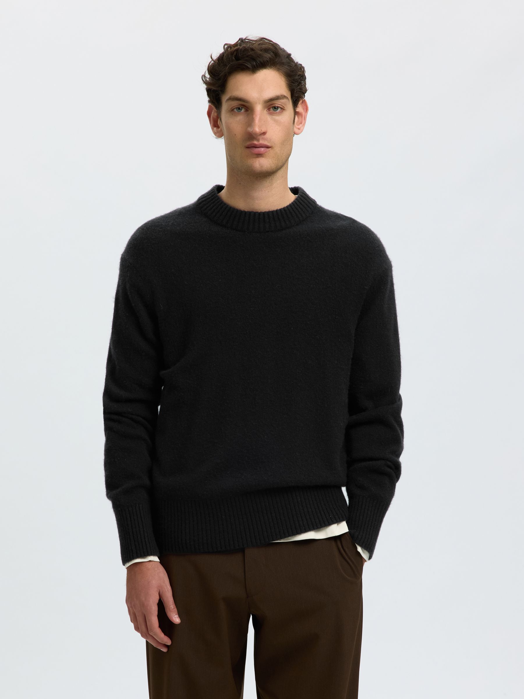 CASHMERE BLEND KNITTED PULLOVER