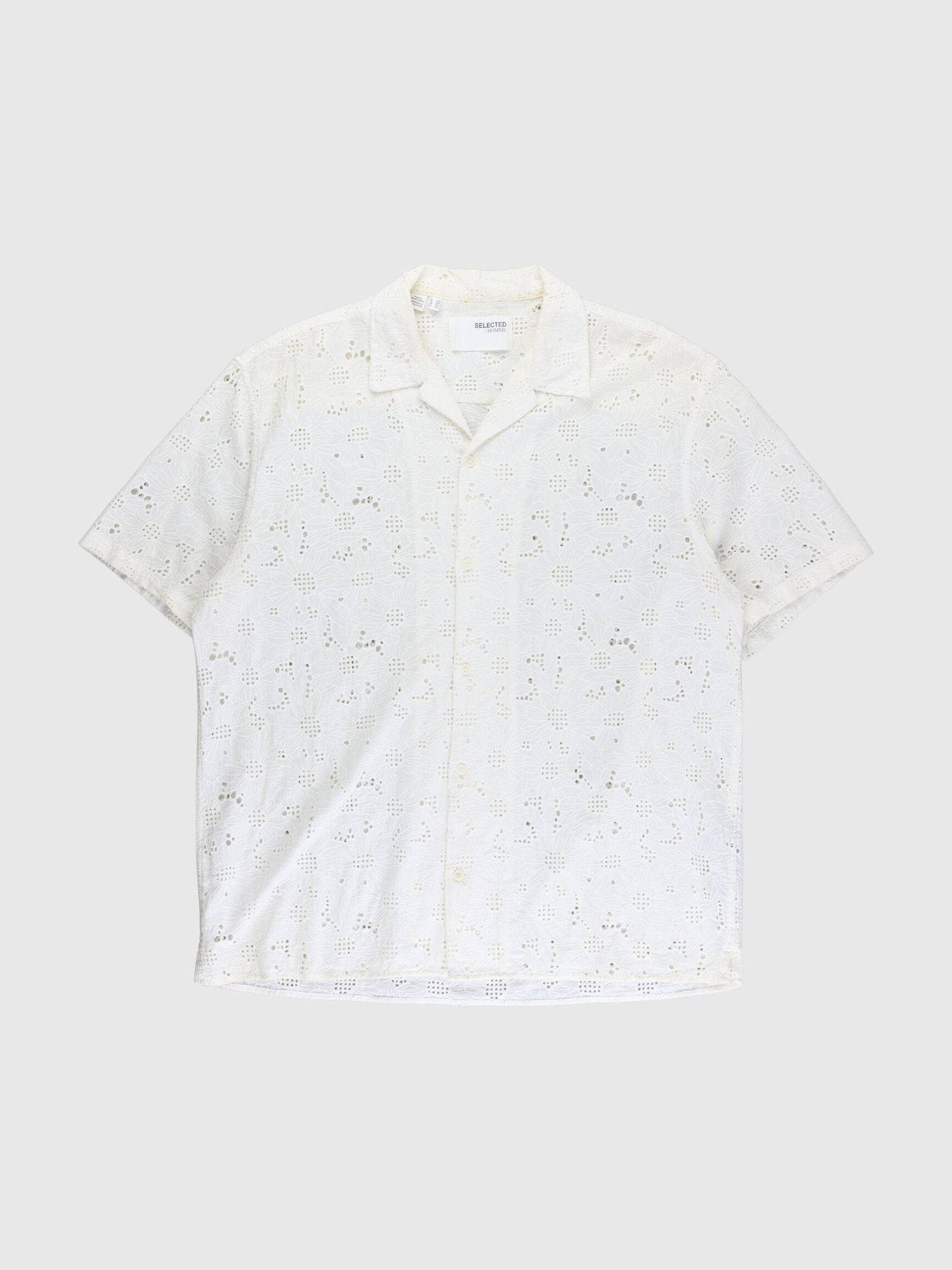 BRODERIE ANGLAISE SHORT SLEEVED SHIRT