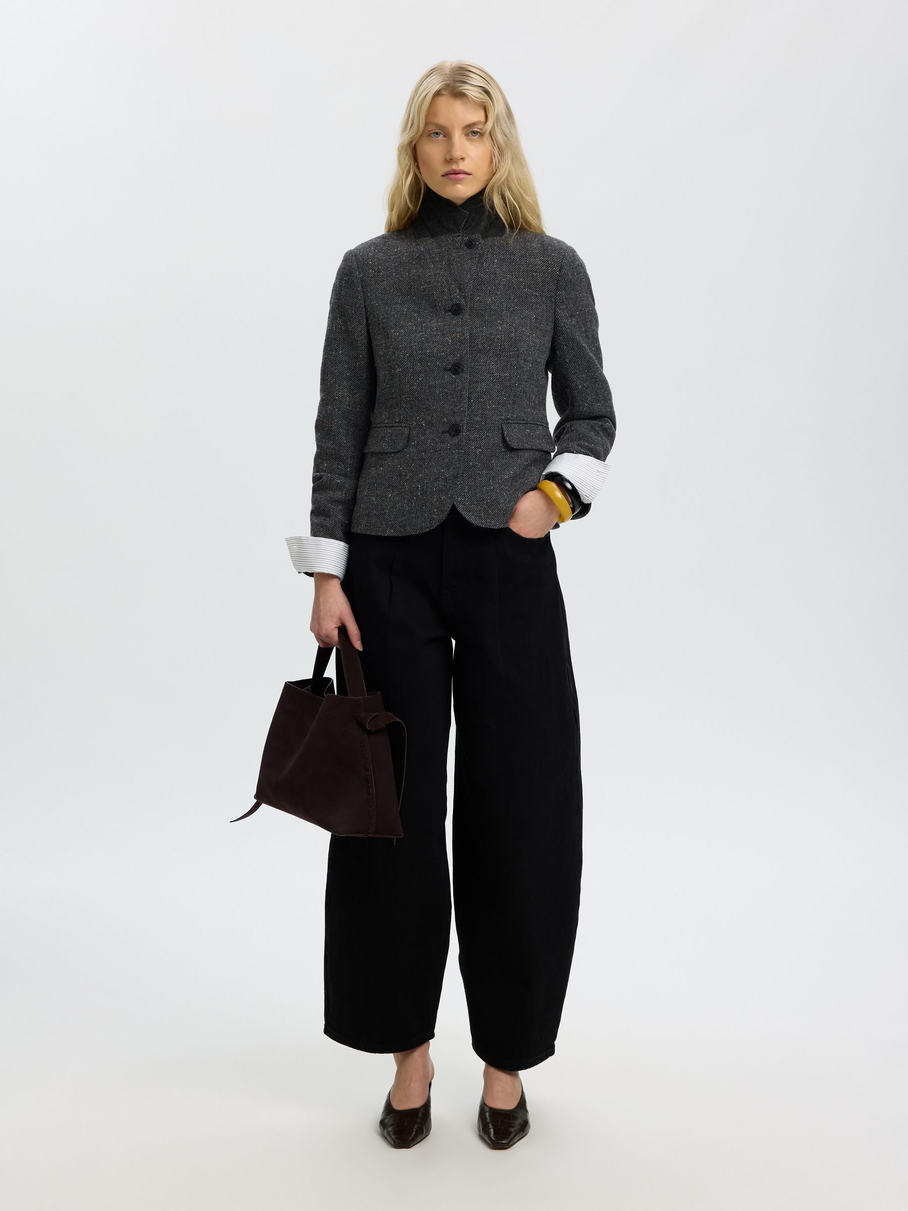 LAINE MÉLANGÉE - COURT BLAZER