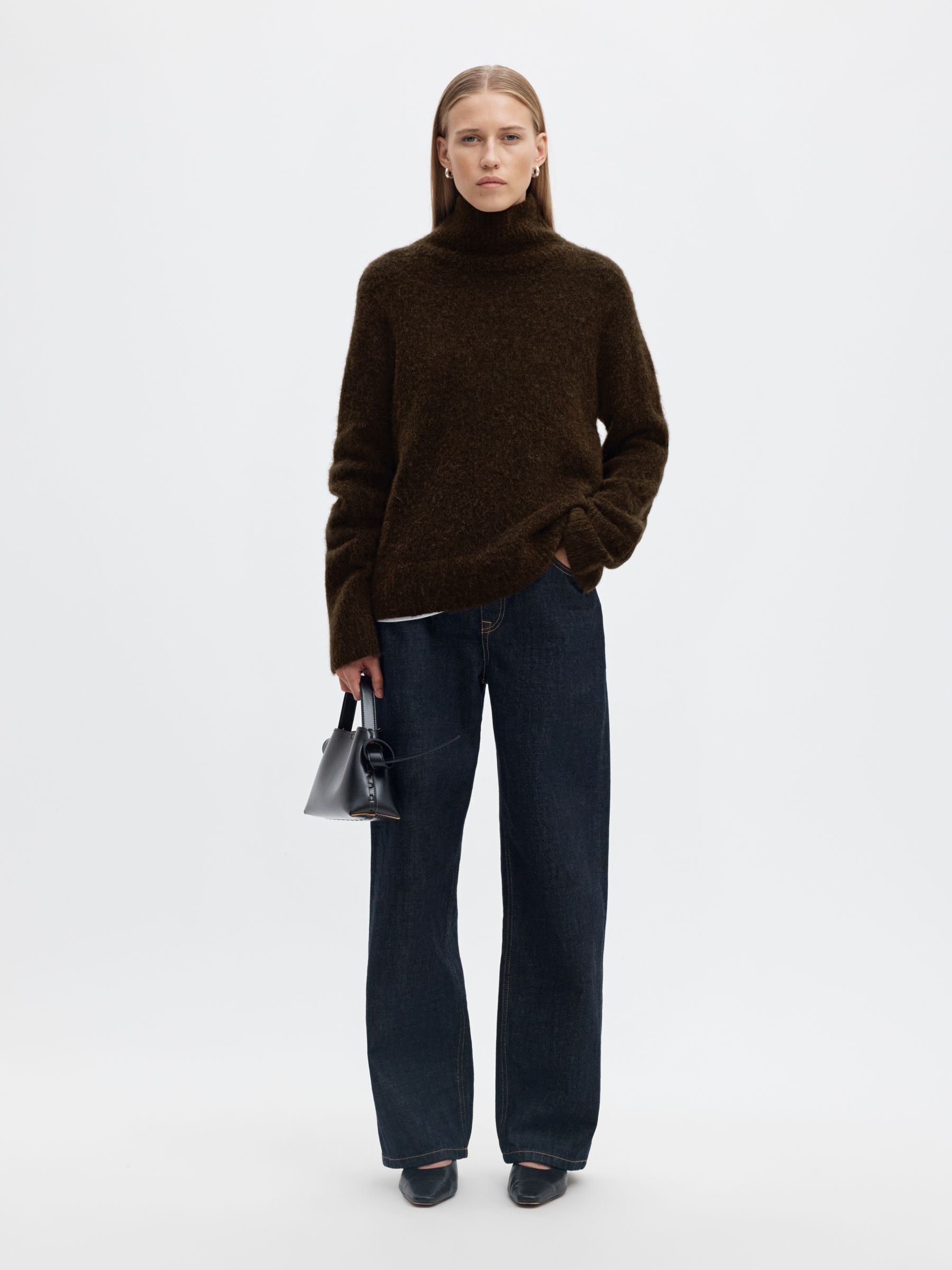 WOOL BLEND HIGH-NECK JUMPER