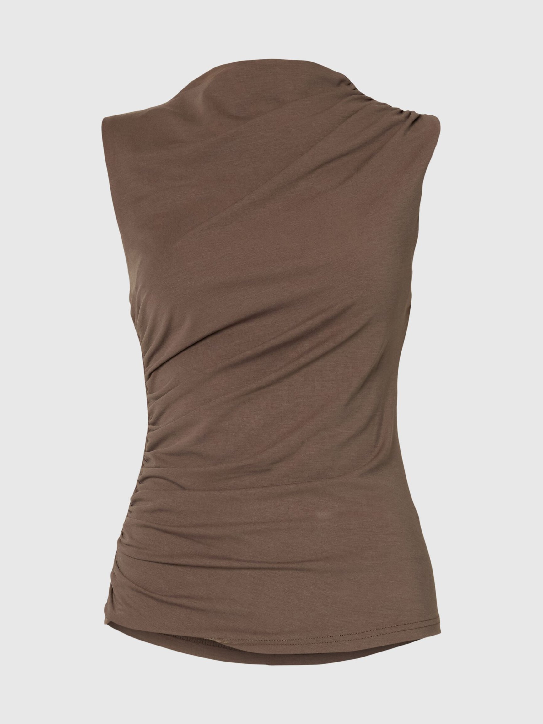 DRAPED SLEEVELESS TOP