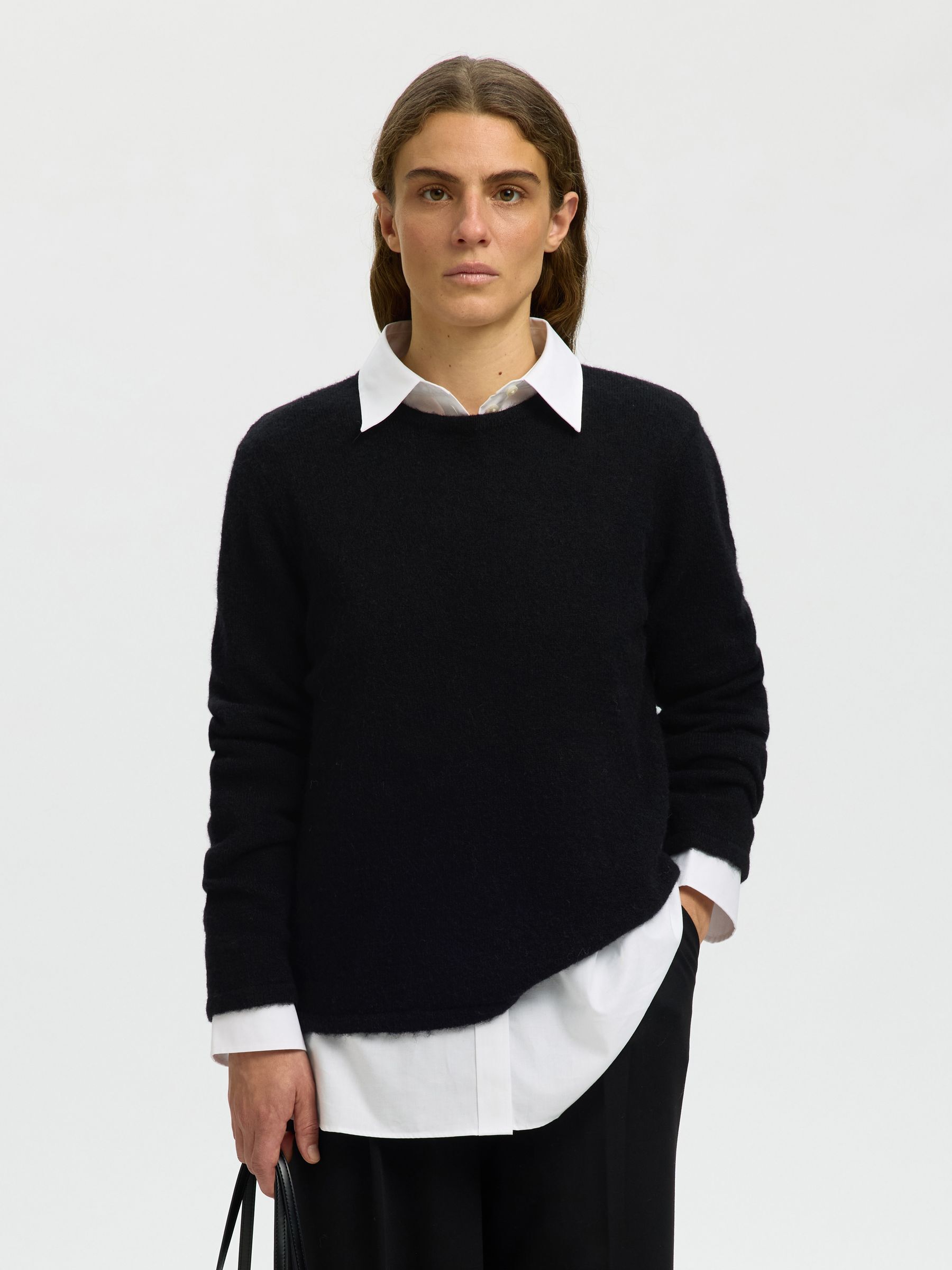 WOOL BLEND KNITTED PULLOVER