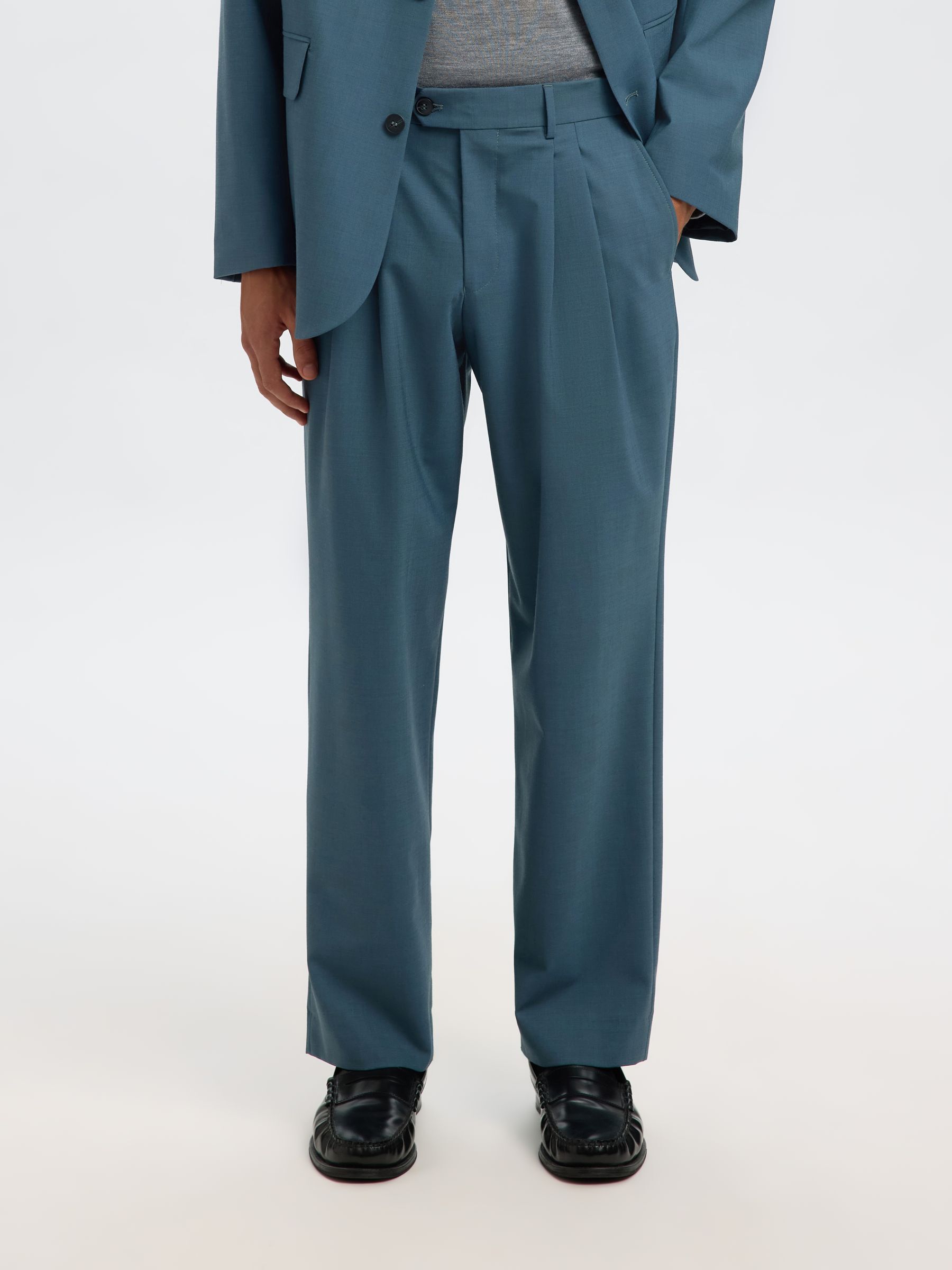 RELAXED FIT SUIT TROUSERS