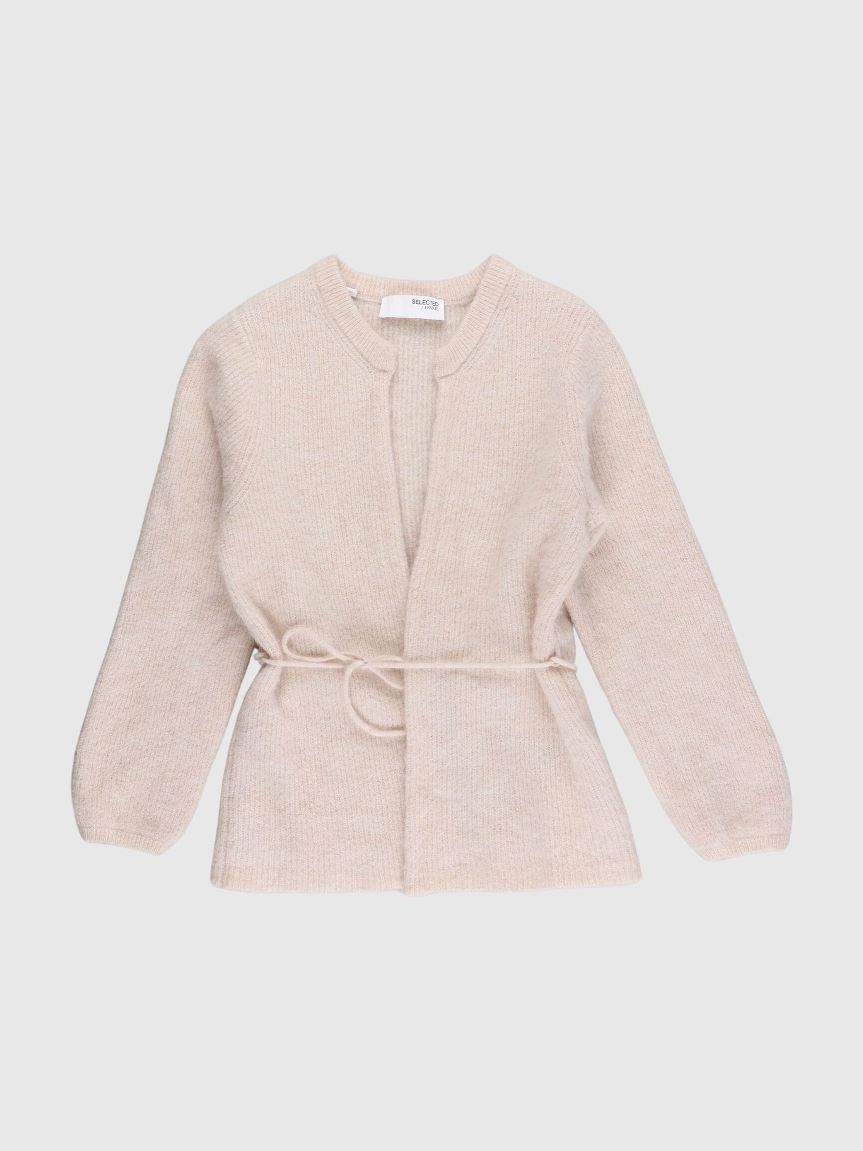 WOOL BLEND BELTET CARDIGAN