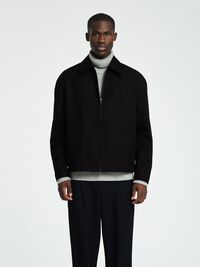 WATER REPELLENT SHORT JACKET, Black, highres