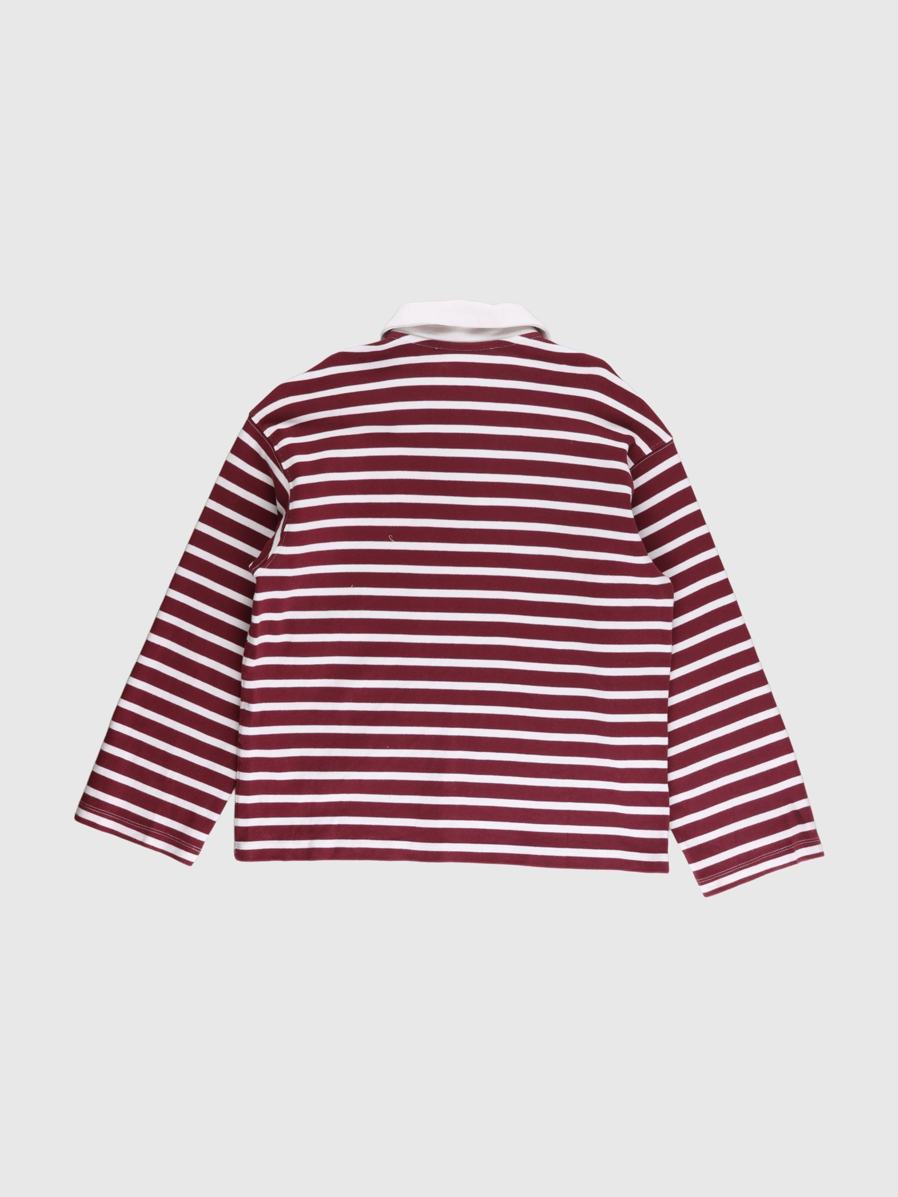 STRIPED  LONG-SLEEVED POLO