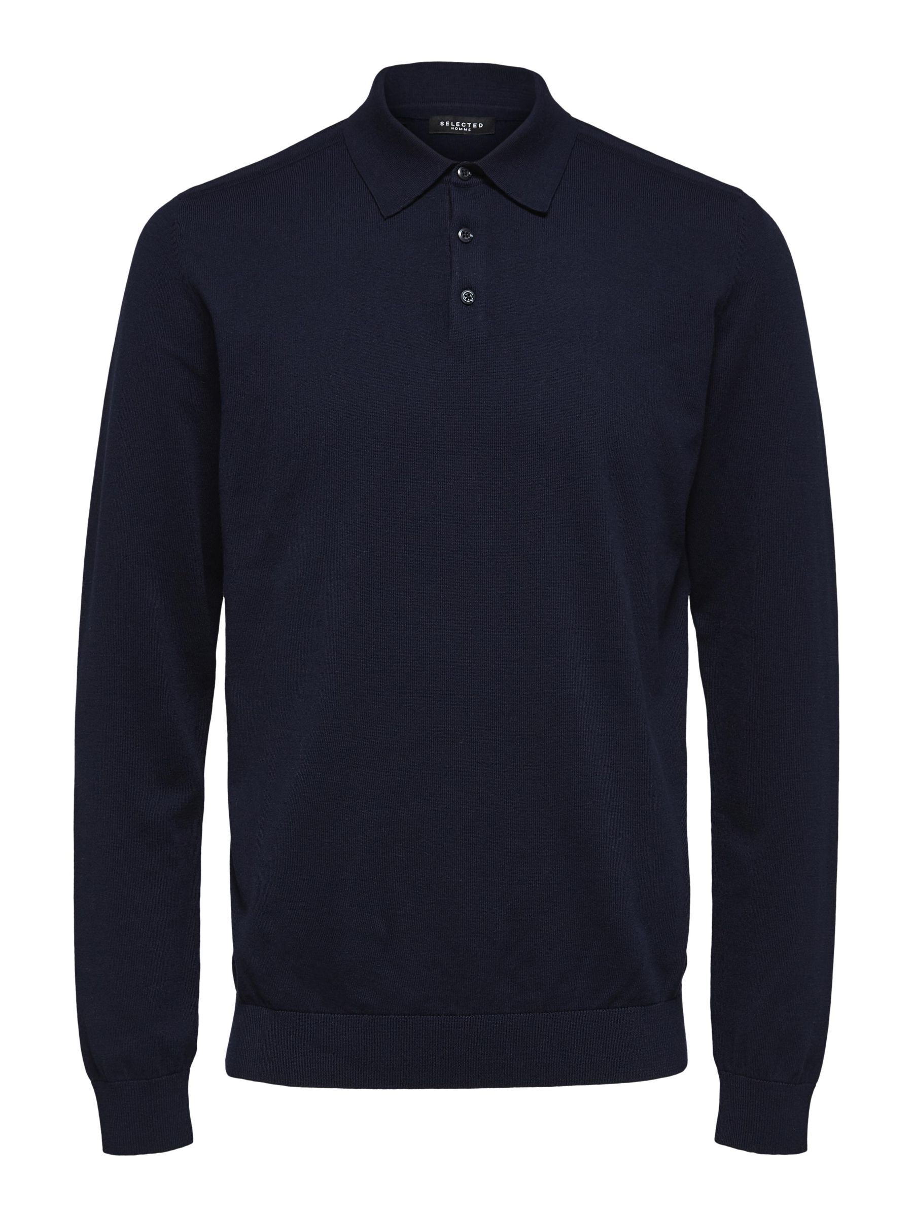 KNITTED LONG-SLEEVED POLO SHIRT