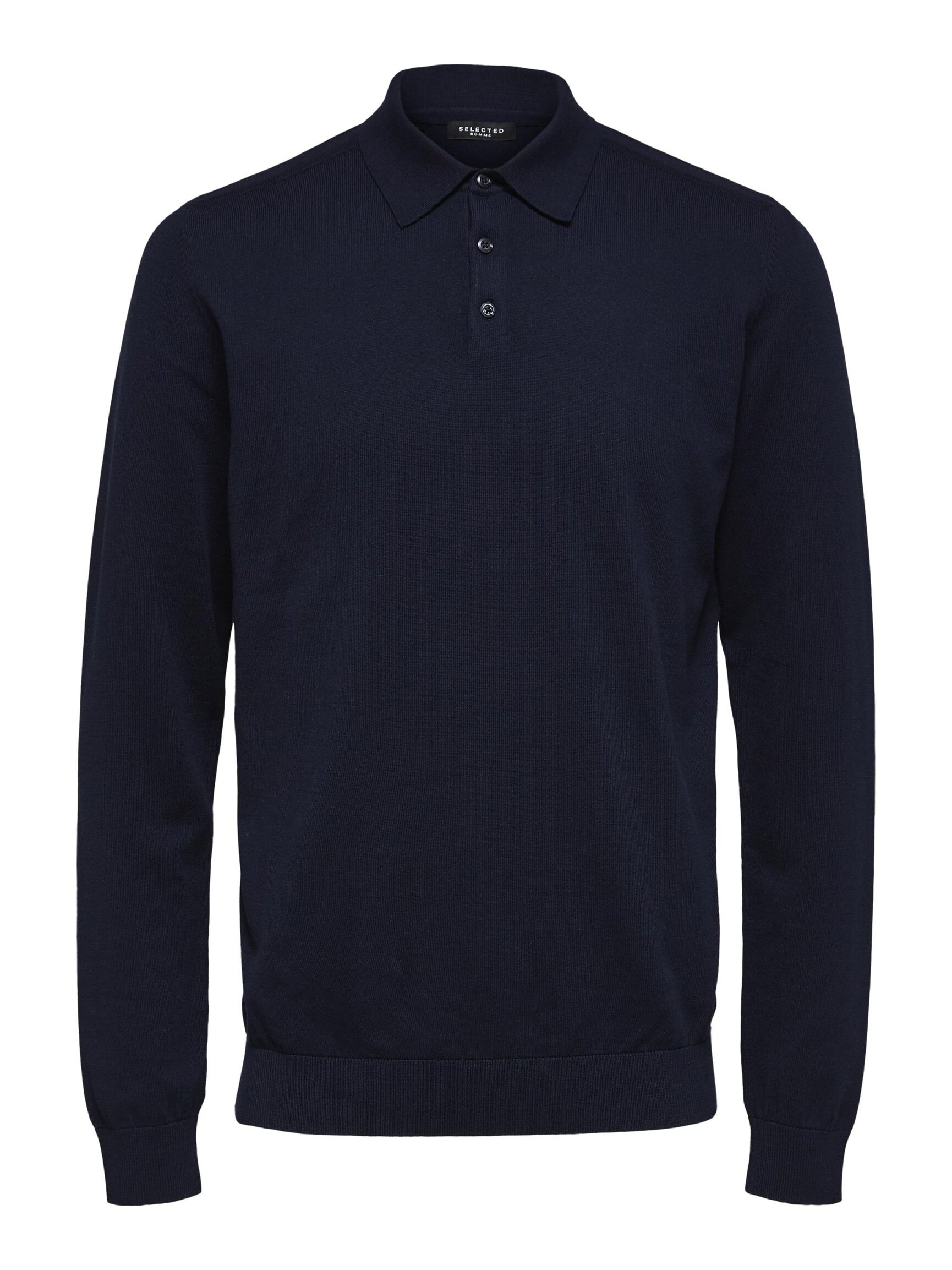 KNITTED LONG-SLEEVED POLO SHIRT