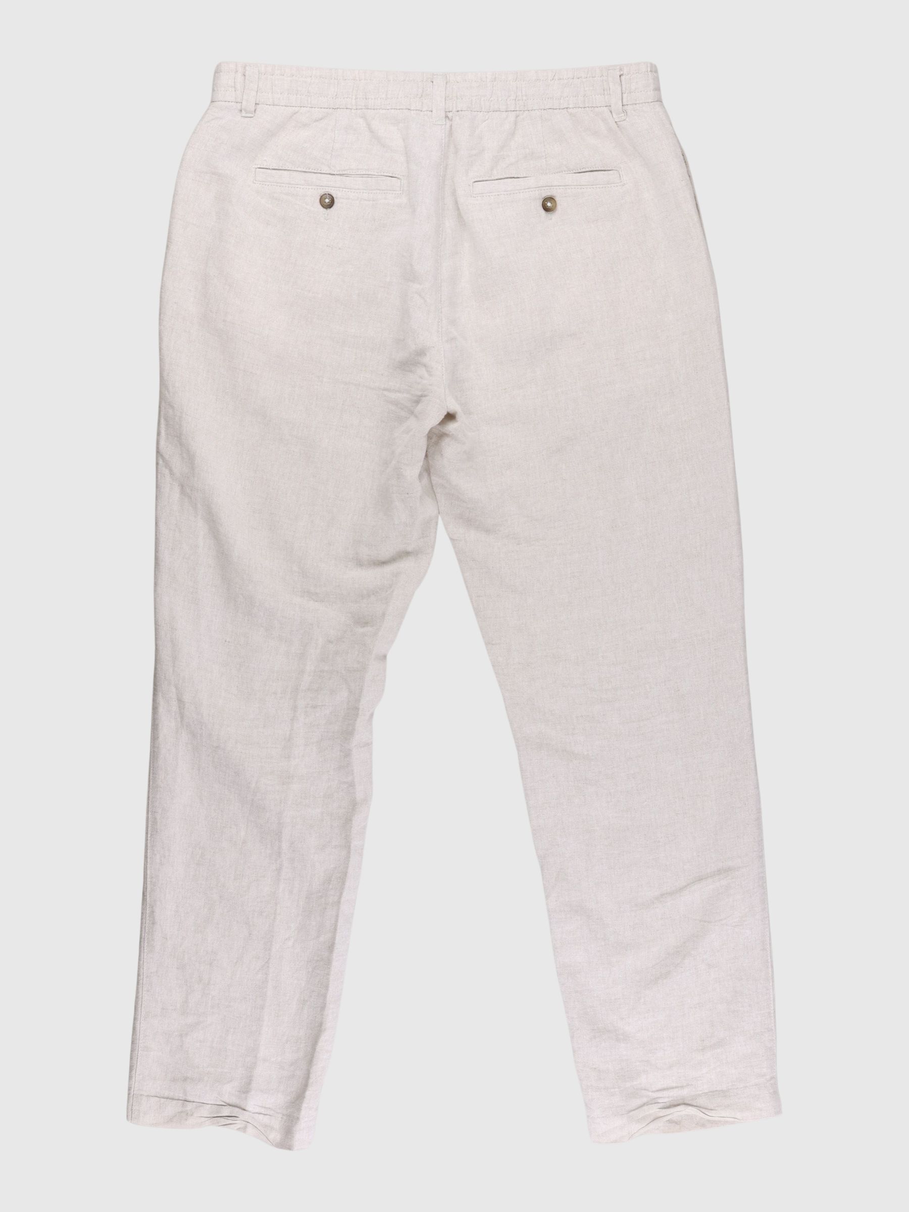 196 STRAIGHT FIT LINEN-BLEND TROUSERS