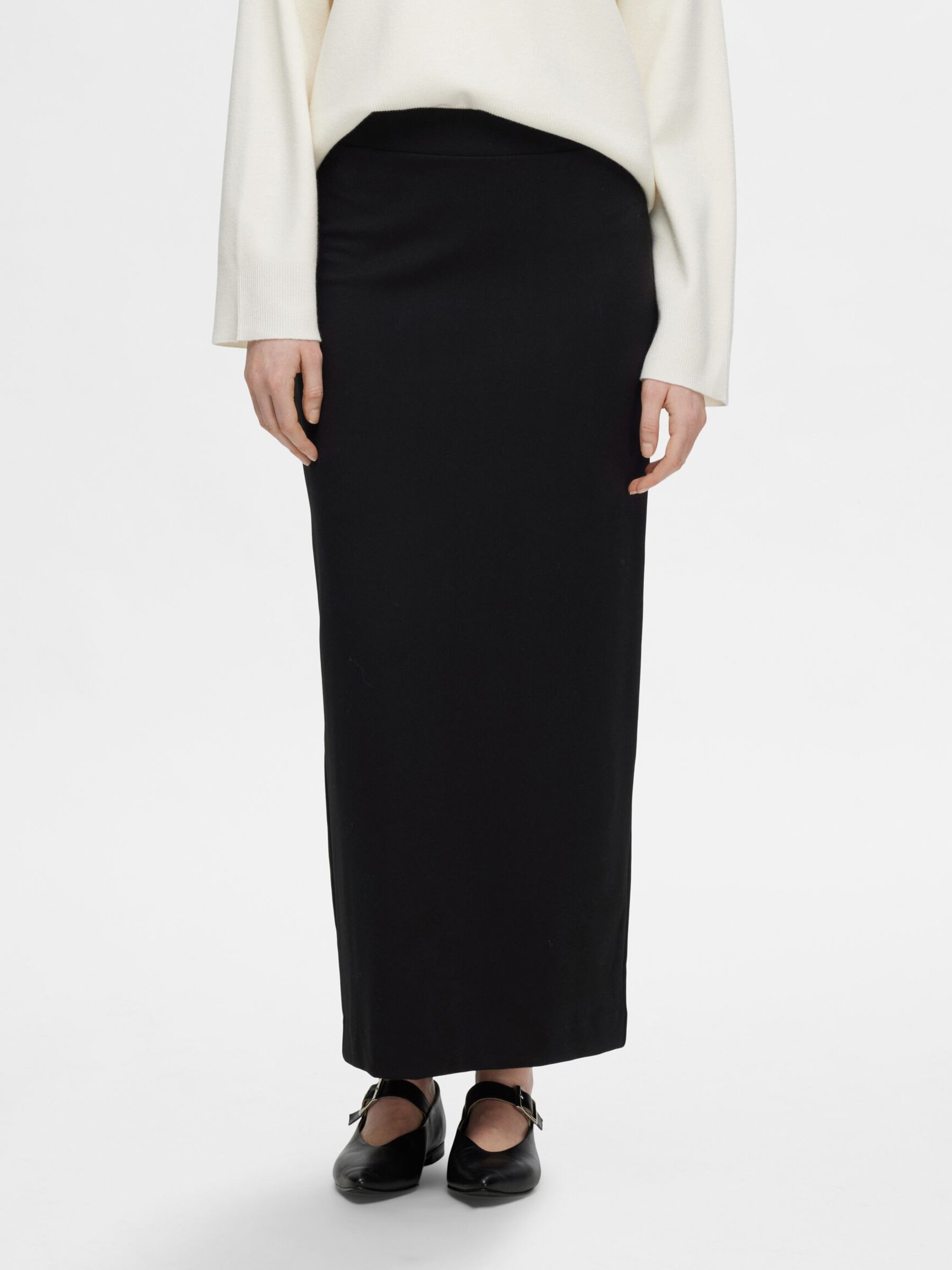 VISCOSE BLEND MAXI SKIRT