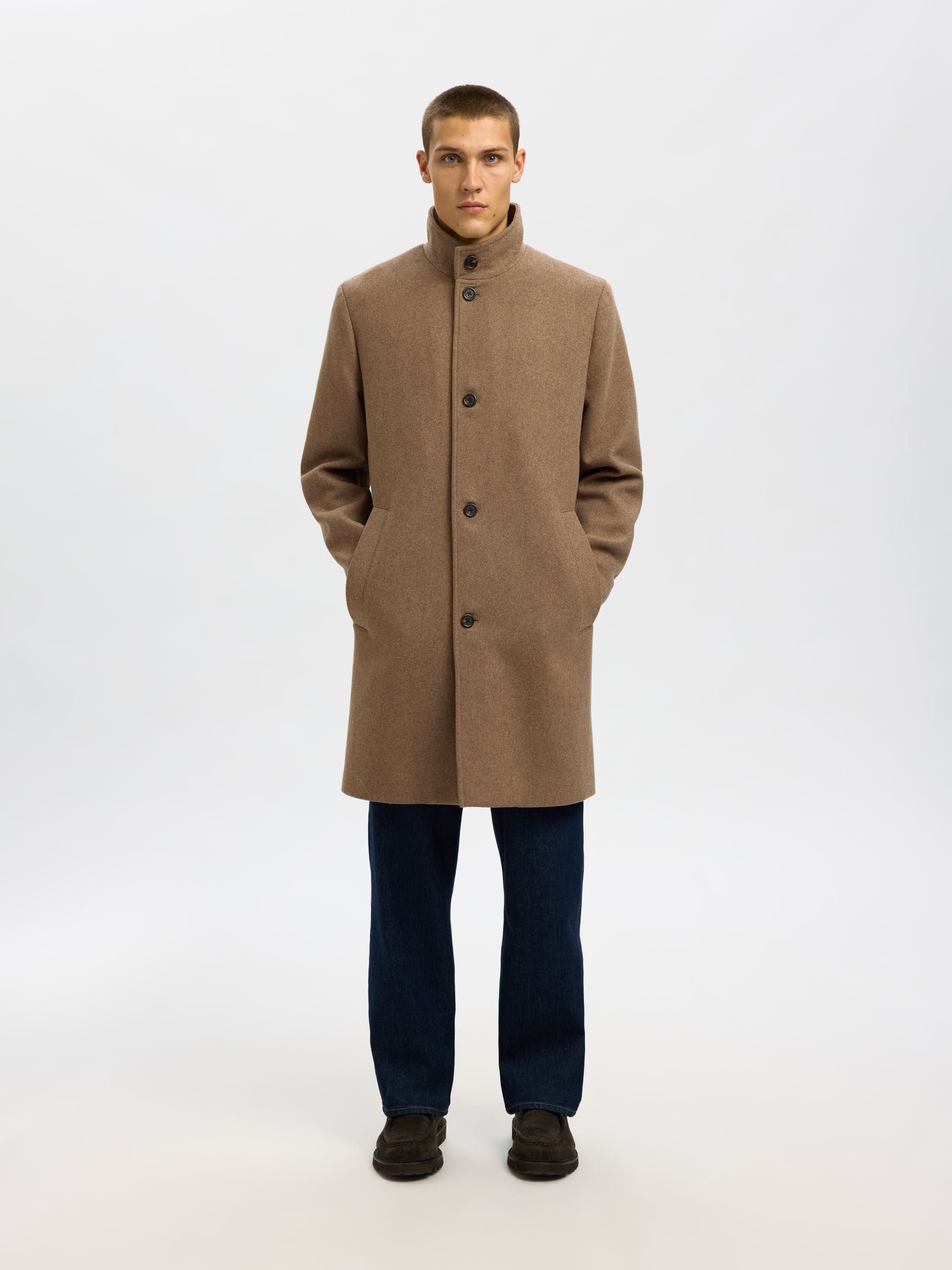 ジャケット・アウター Lucca Wool Blend  Coat Lucca Wool Blend River Coat（rich navy） Double Faced DB