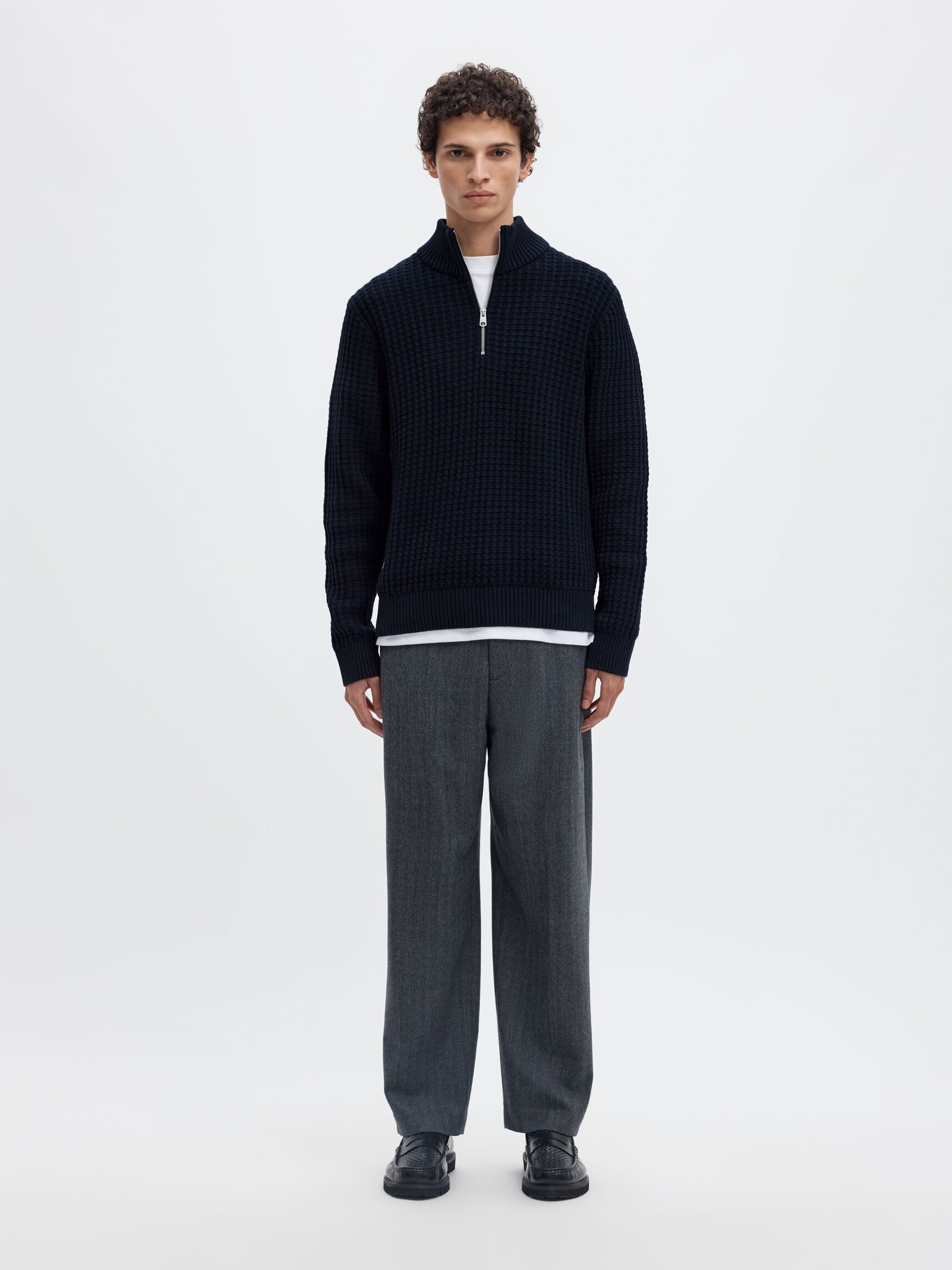 ORGANIC COTTON HALF-ZIP JUMPER