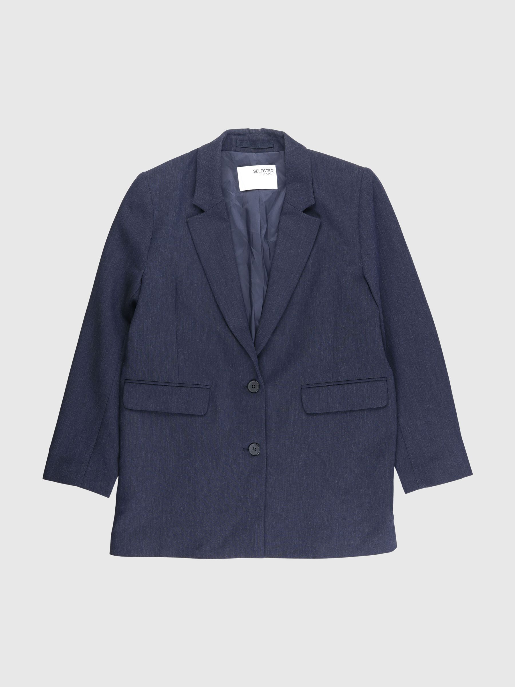 VISCOSE BLEND OVERSIZED BLAZER