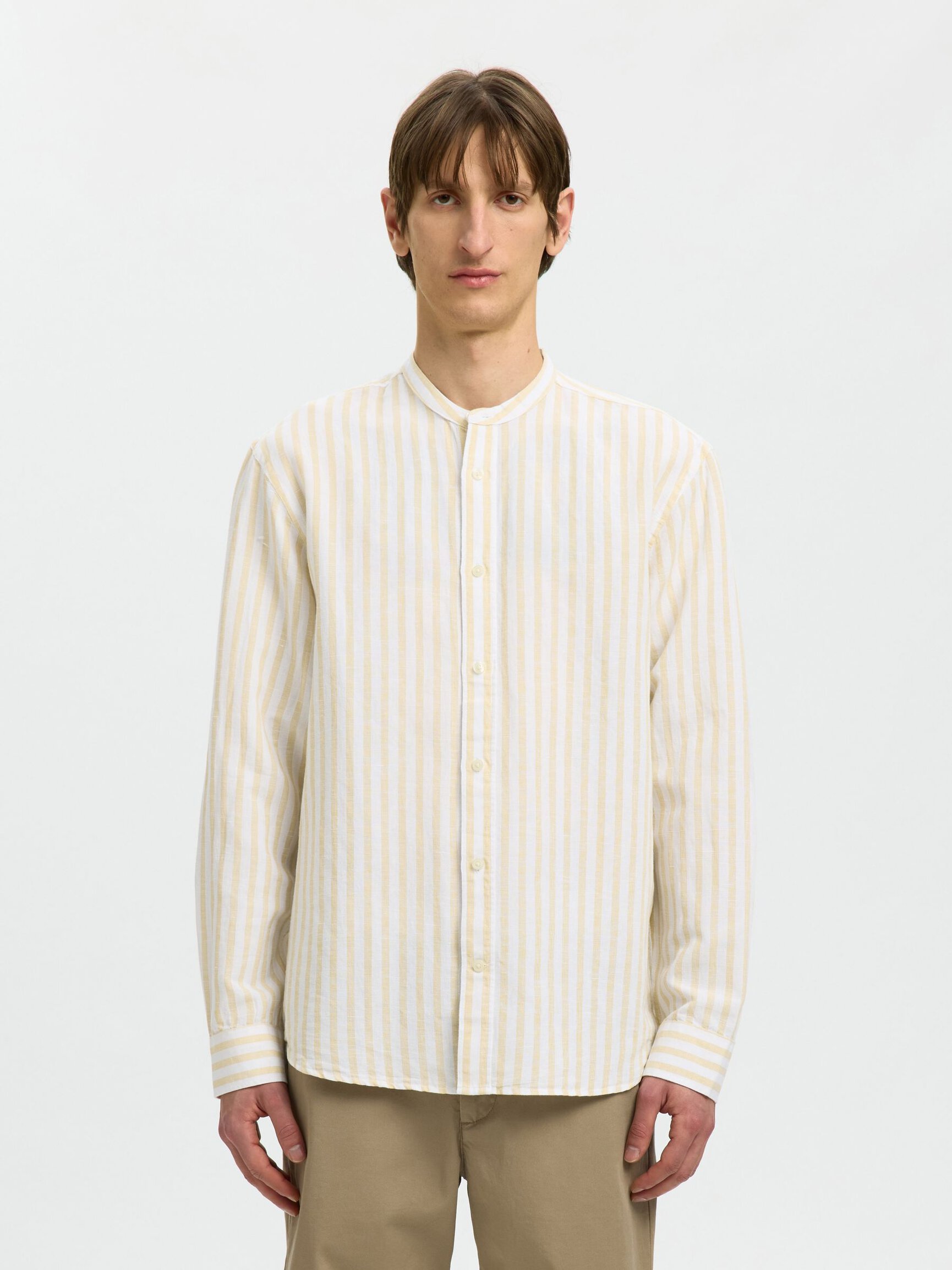 LINEN BLEND LONG SLEEVED SHIRT