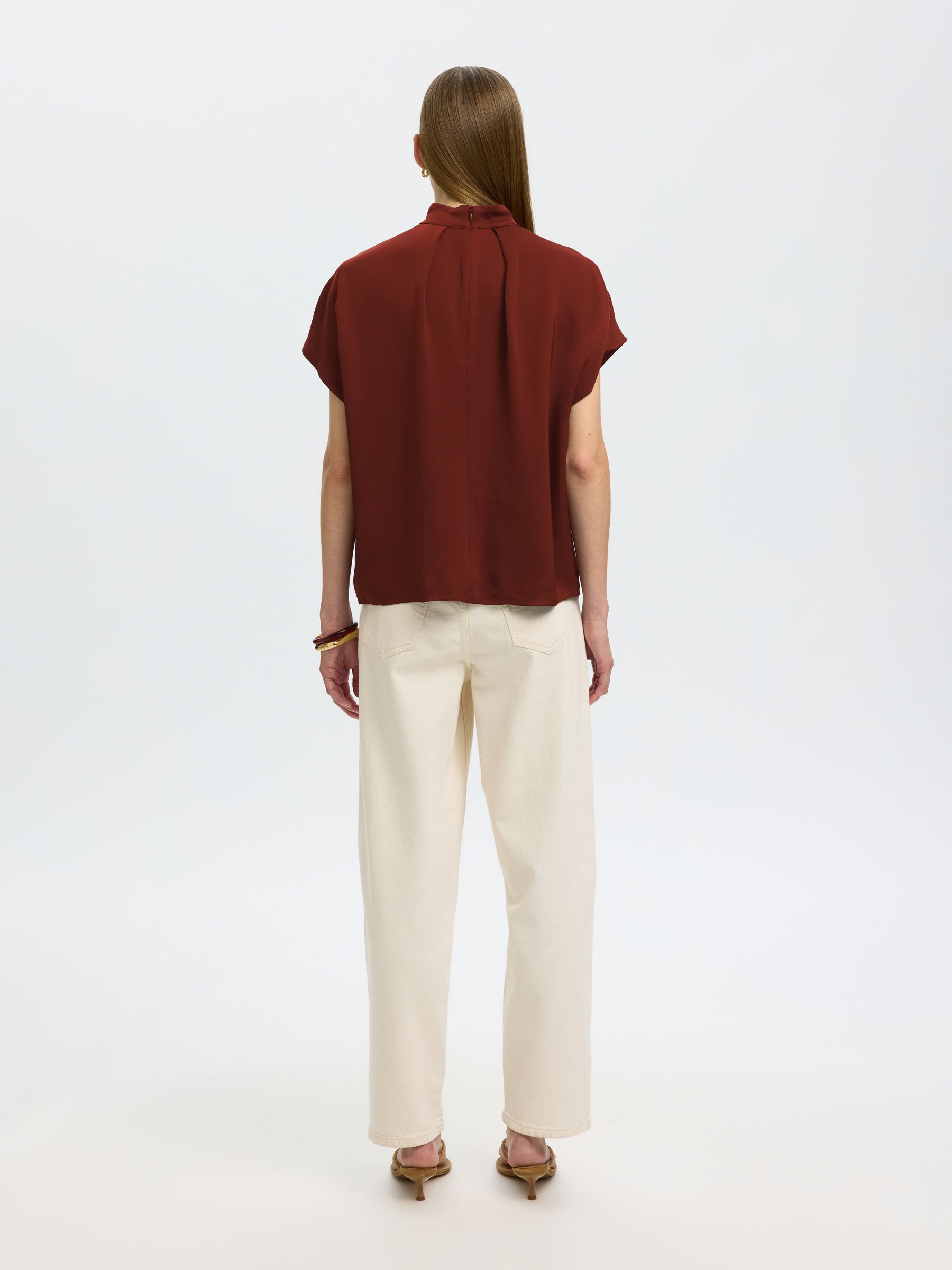 VISCOSE SHORT SLEEVED TOP