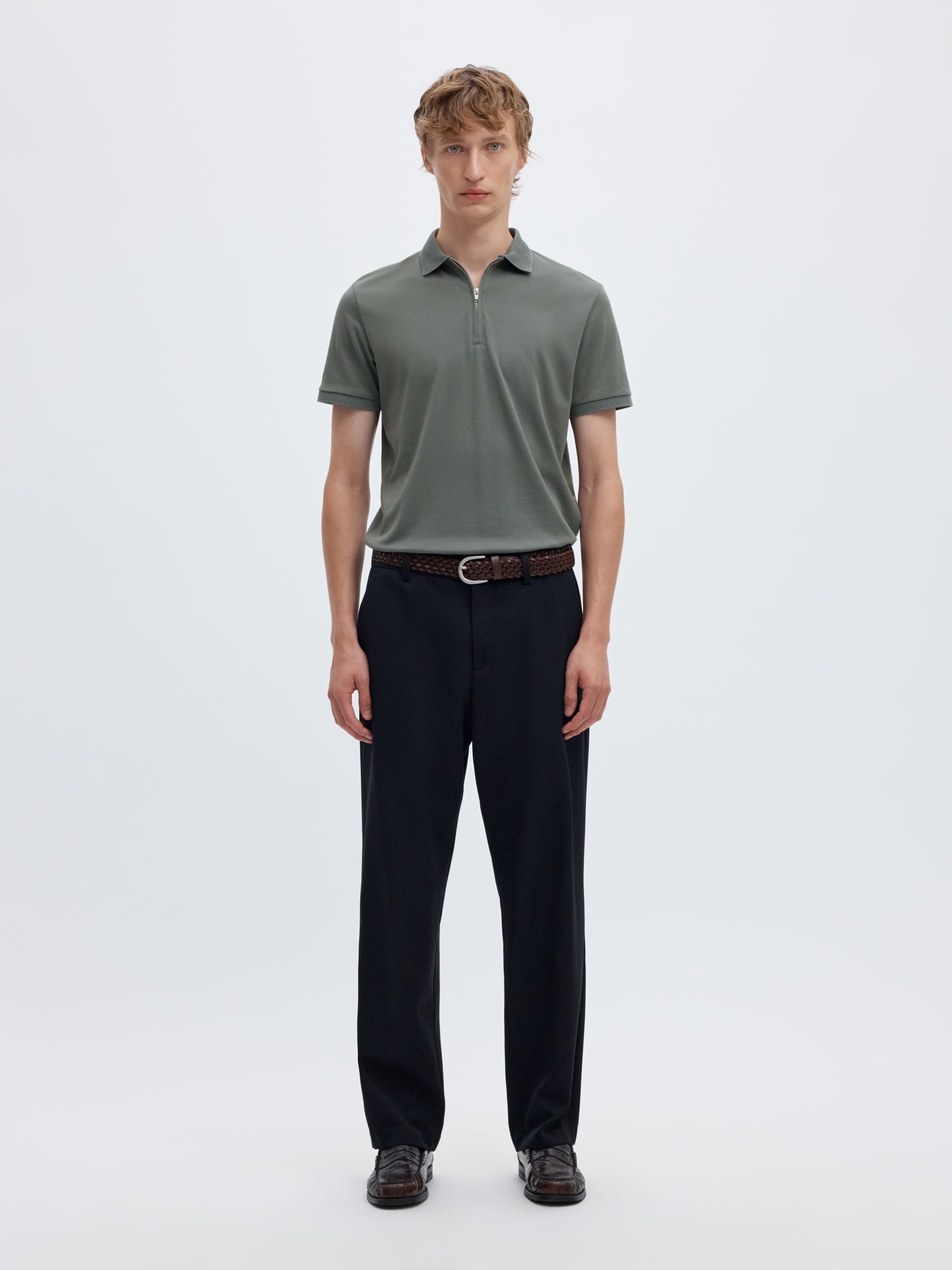 ZIPPER GEBREIDE POLO