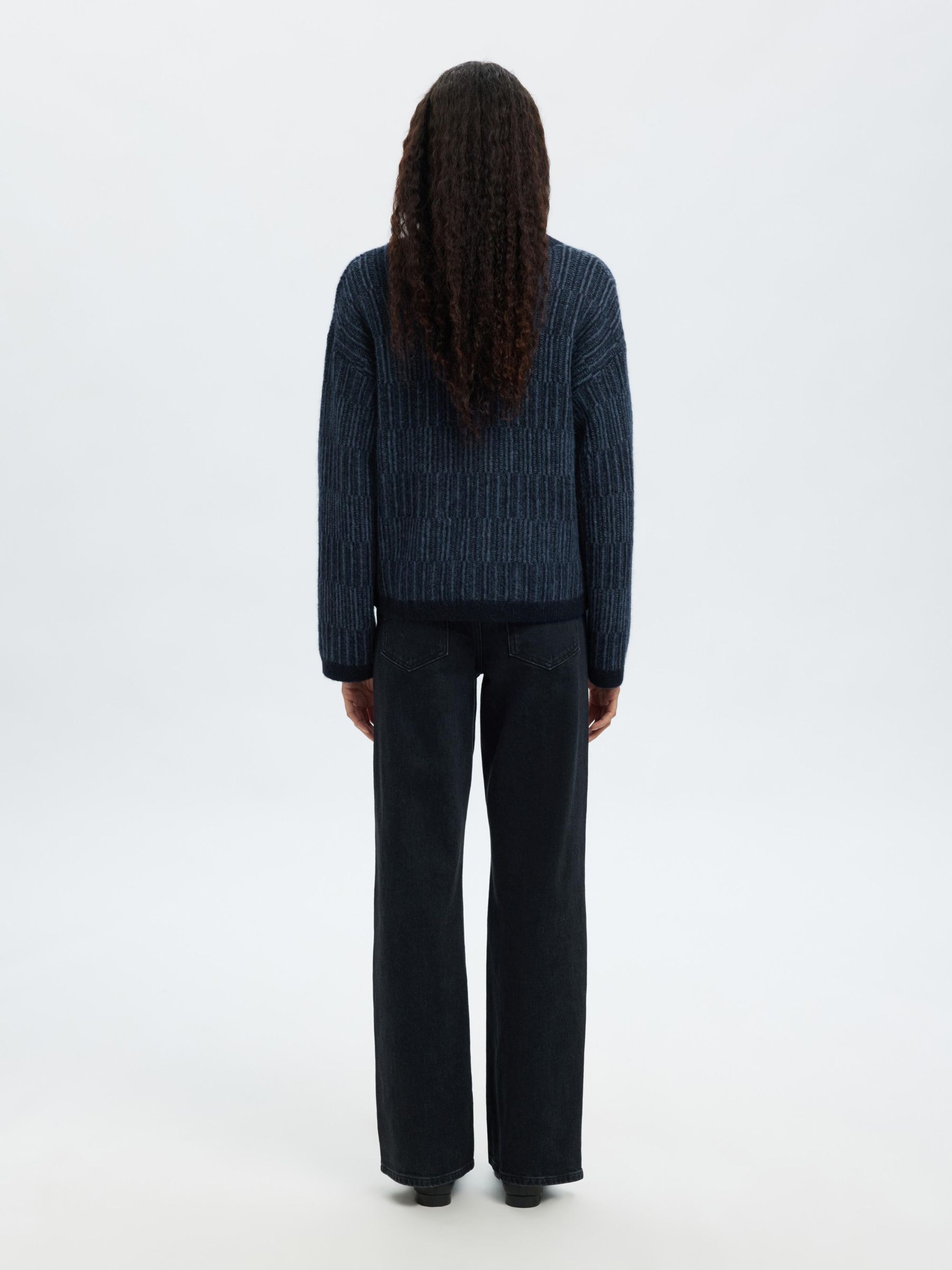 WOOL BLEND KNITTED CARDIGAN