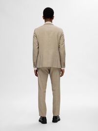 SLIM FIT SINGLE-BREASTED BLAZER, Sand, highres