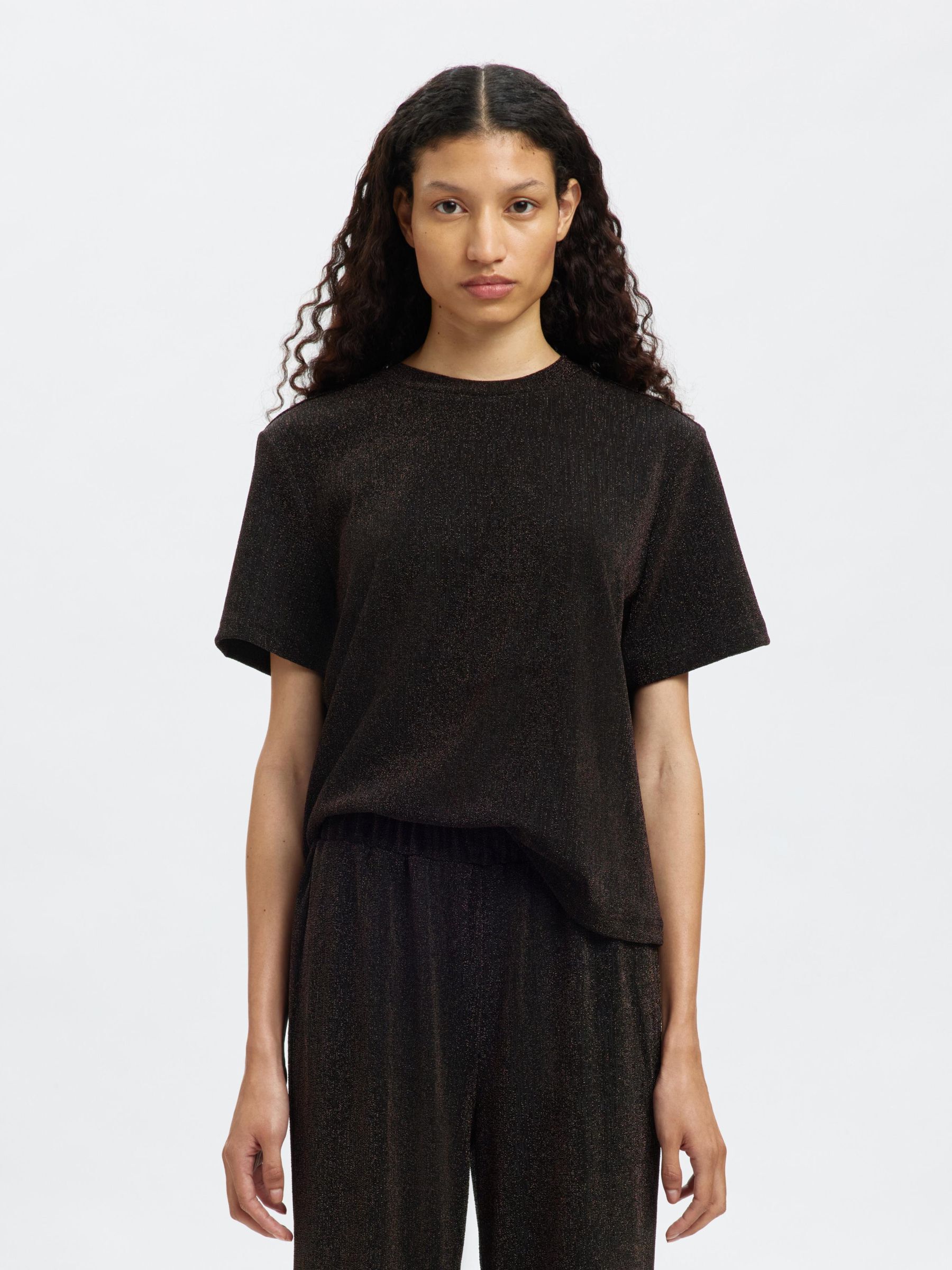 GLITTER KORTÄRMAD TOPP