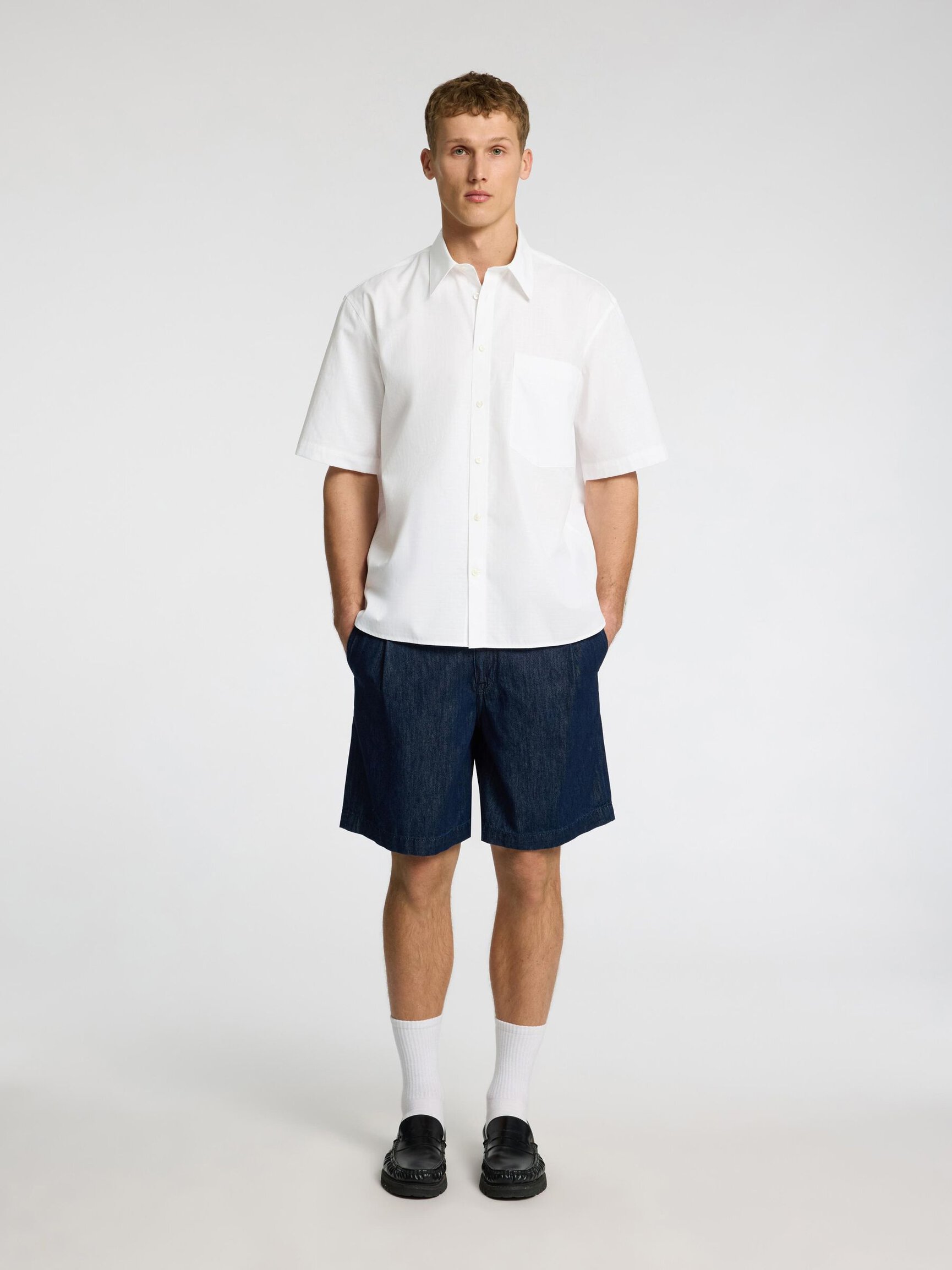 100% BAUMWOLL KURZARMHEMD