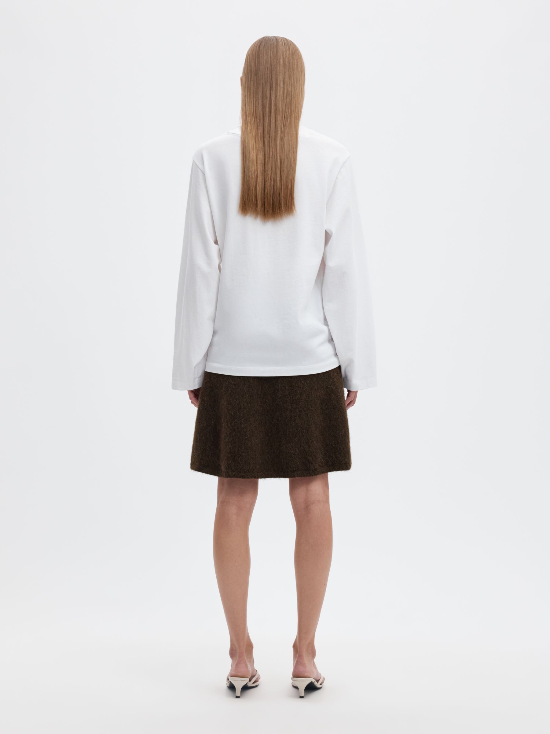 BRUSHED KNITTED SKIRT