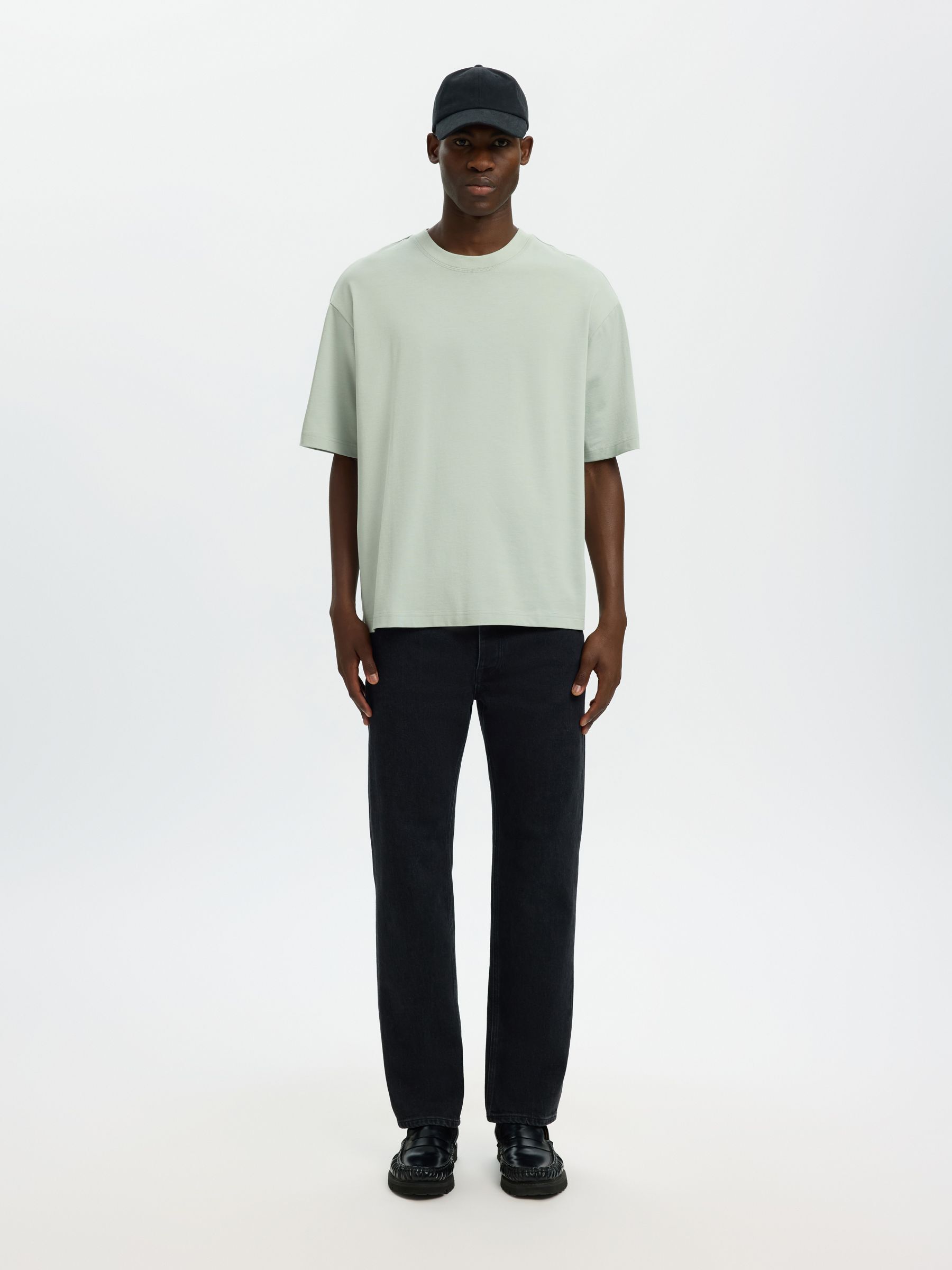 100% KATOEN T-SHIRT MET RONDE HALS