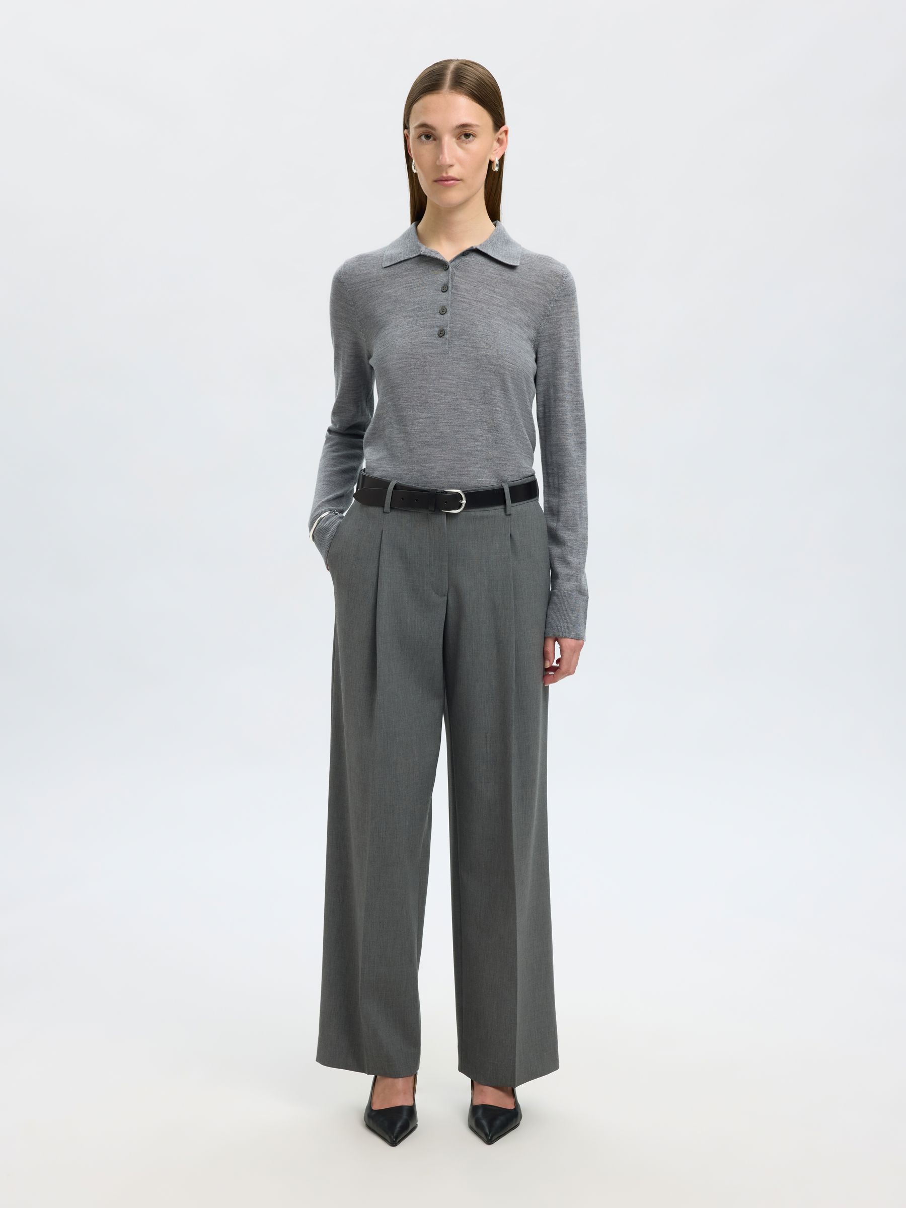 WIDE FIT  SUIT TROUSERS