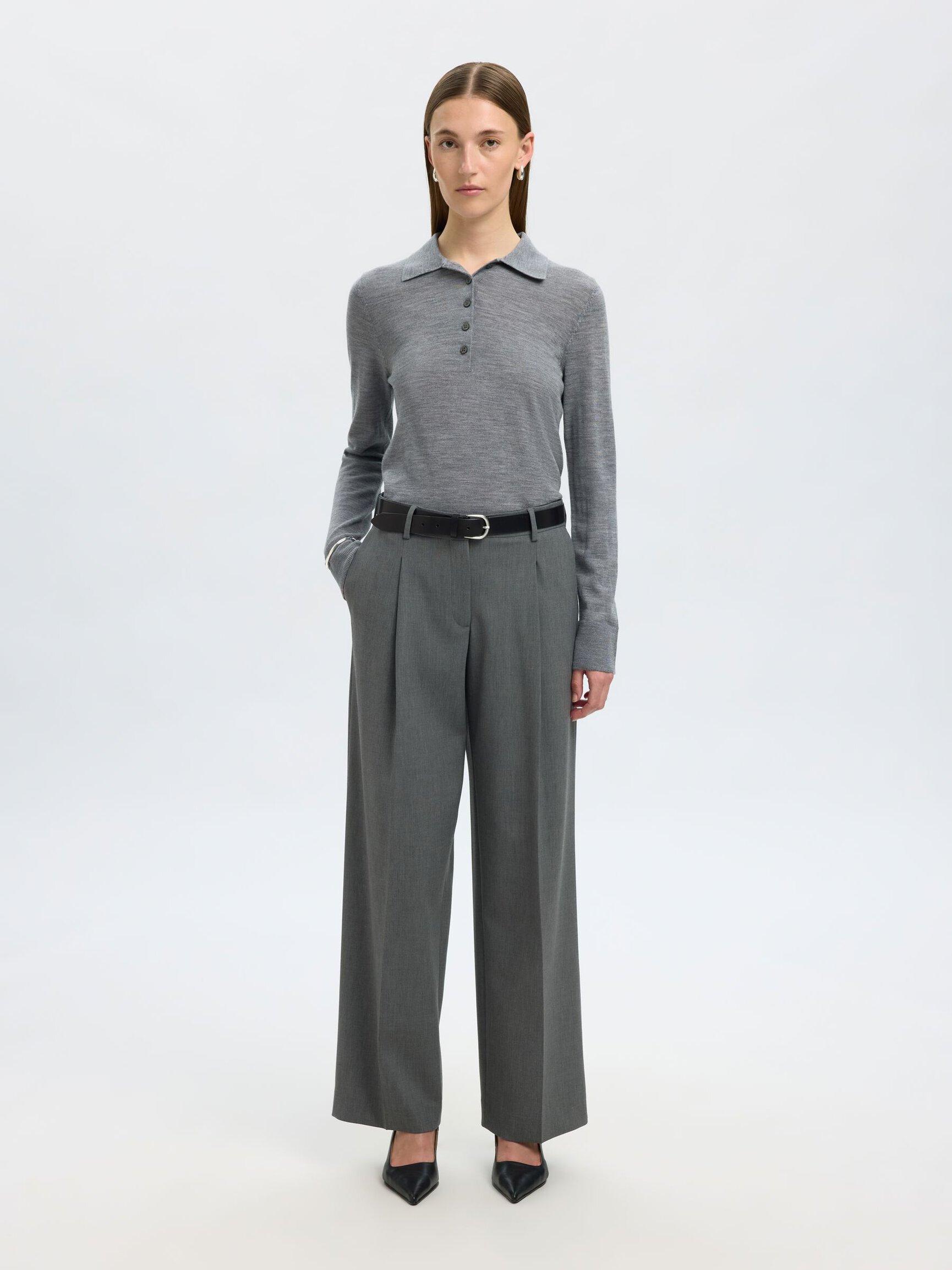 WIDE FIT SUIT TROUSERS