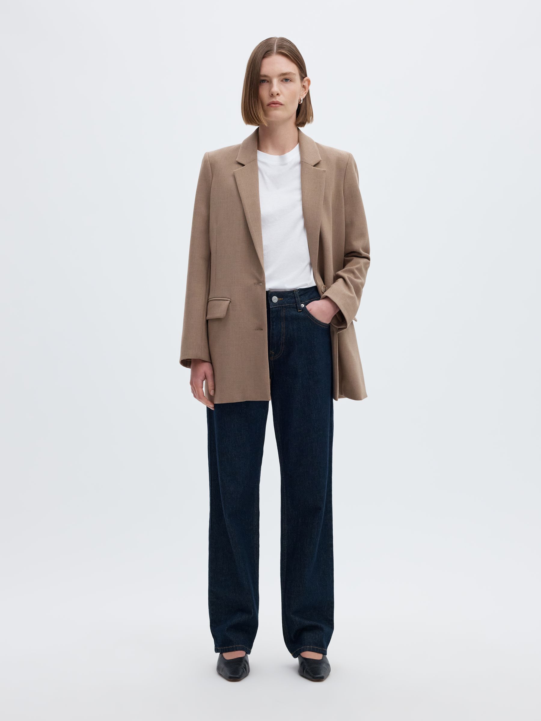 TAILLE MI-HAUTE JEAN DROIT