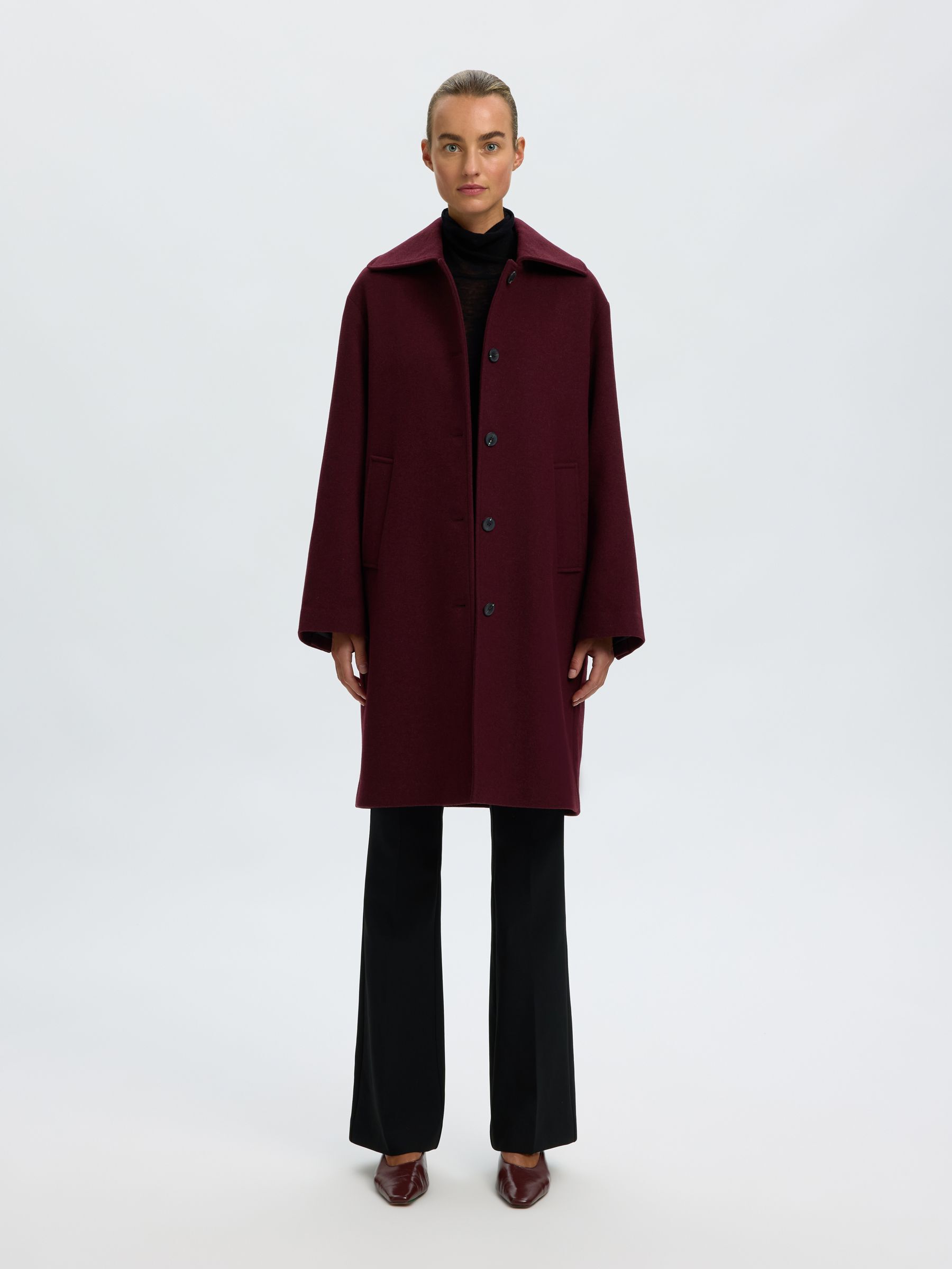 WOOL BLEND LONG COAT