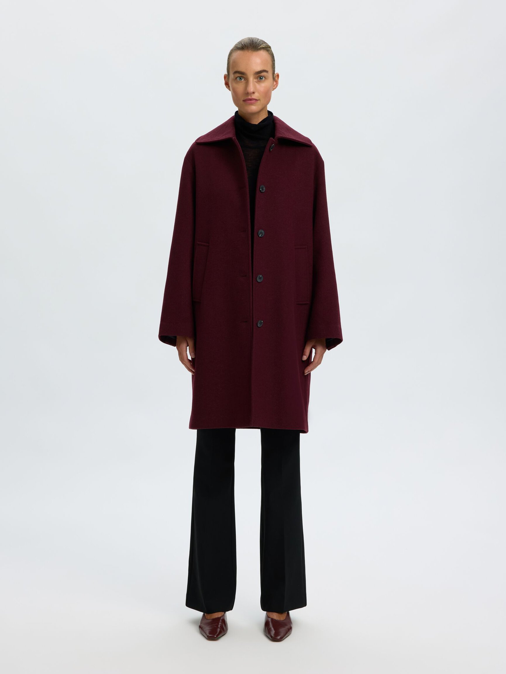 WOOL BLEND LONG COAT