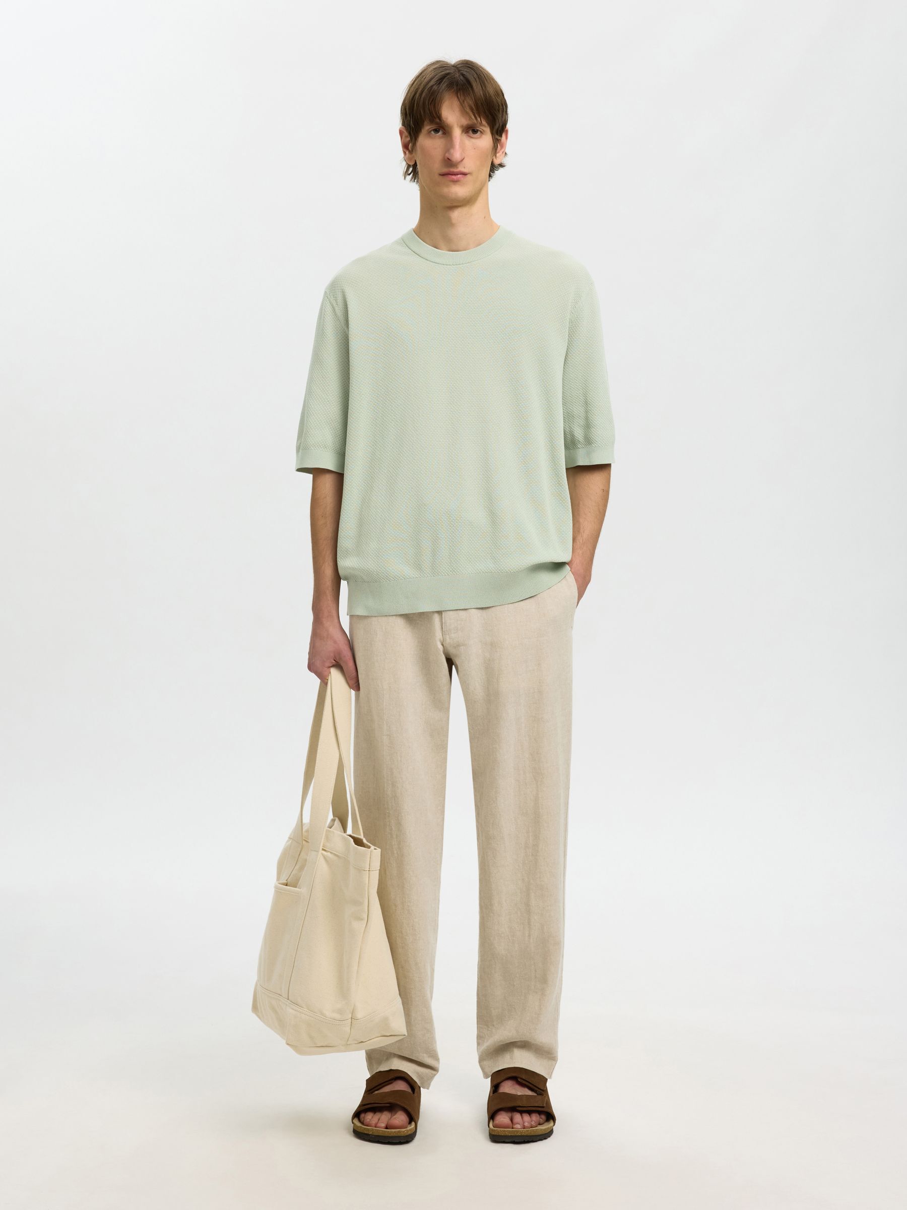 KNITTED COTTON T-SHIRT